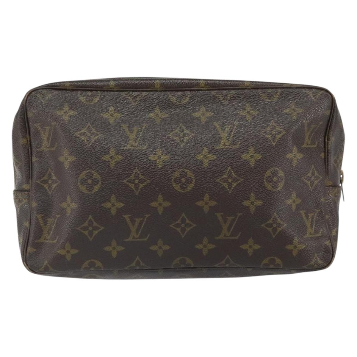 LOUIS VUITTON Monogram Trousse Toilette 28 Clutch Bag Vintage M47522 Auth SW1961