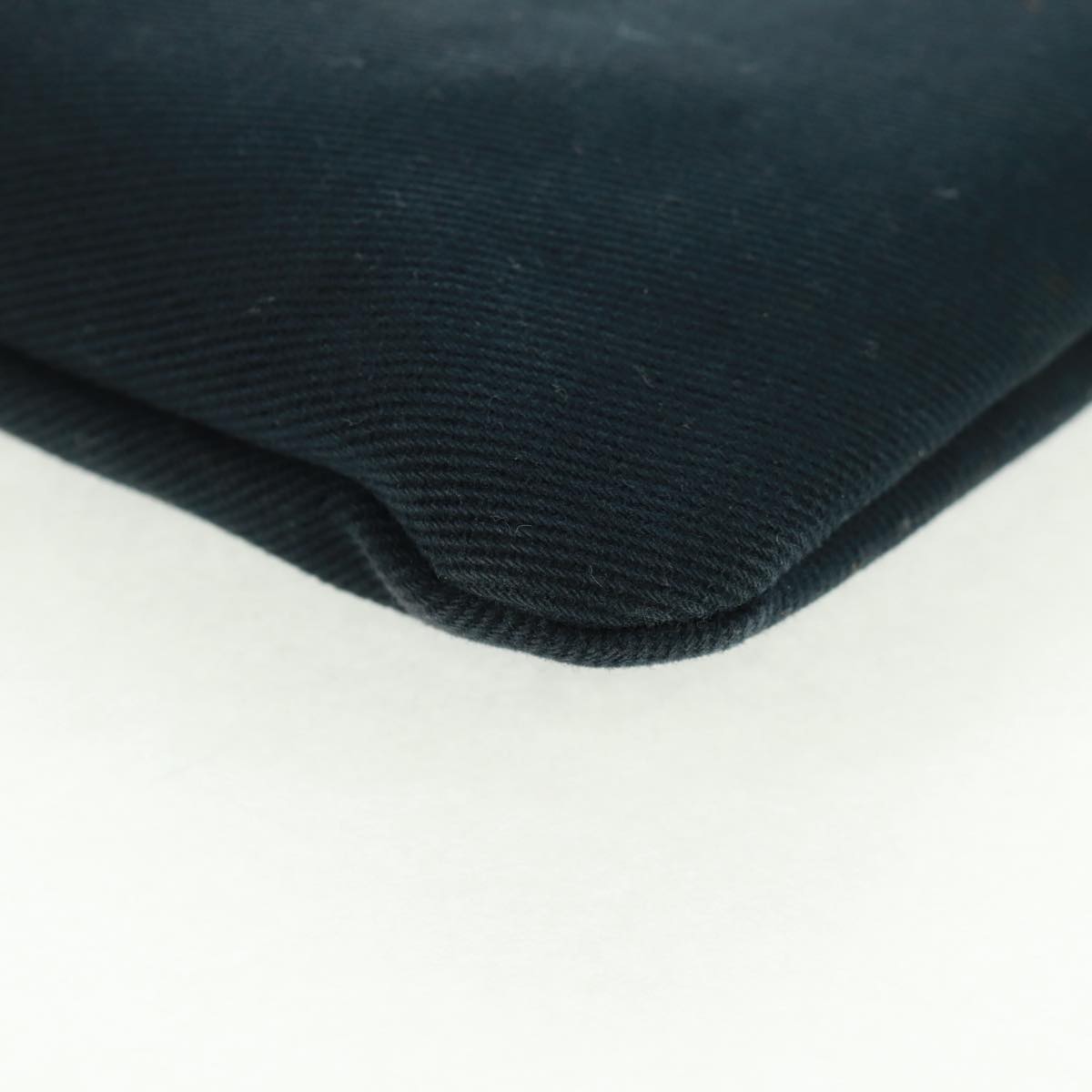 SAINT LAURENT Shoulder Bag Canvas Black Silver Auth SW1966V