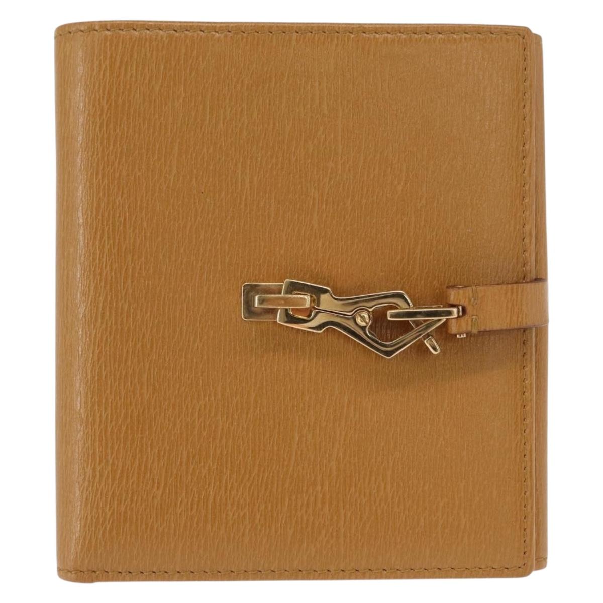 GUCCI Jackie Wallet Leather Beige Gold 035 2778 2169 Auth SW1975