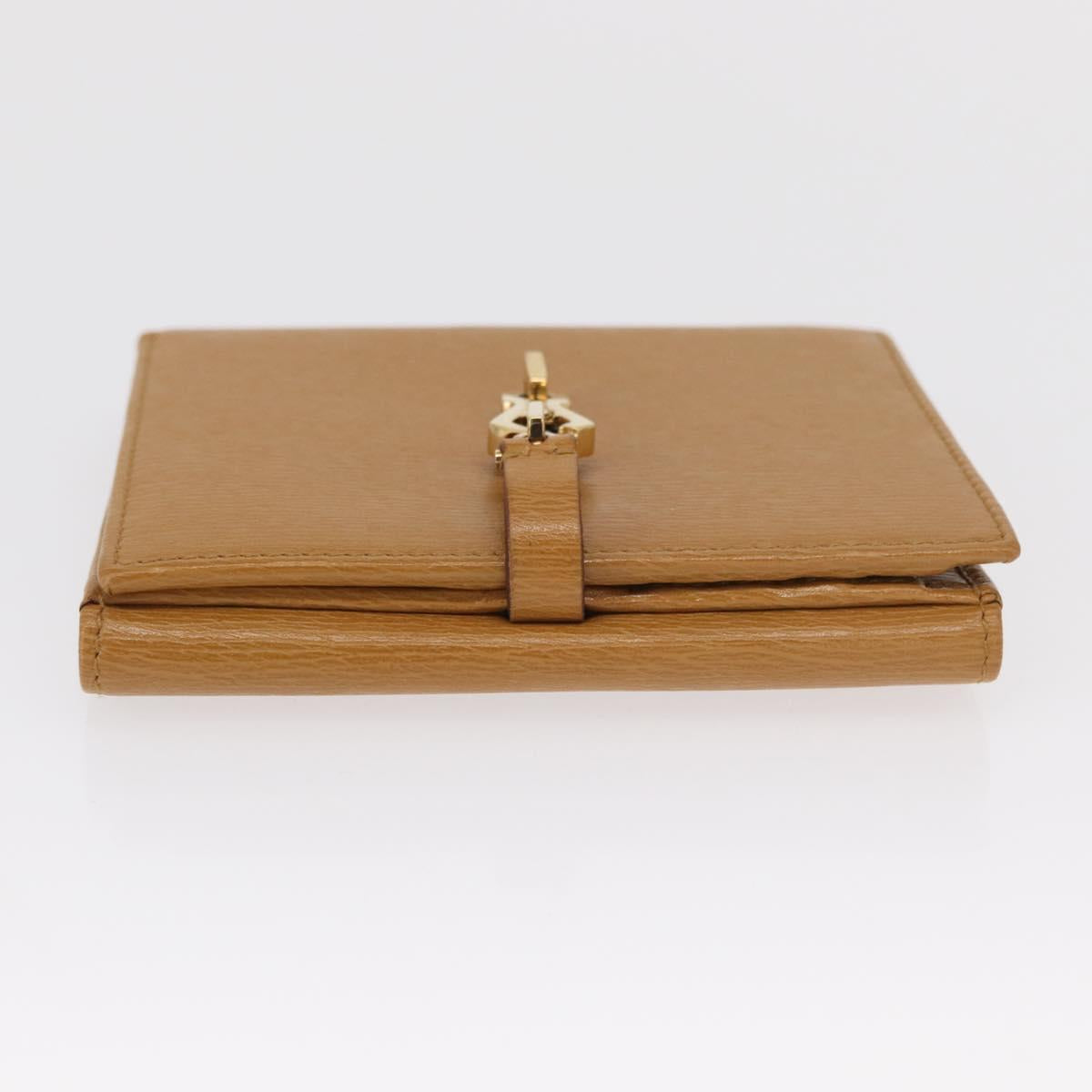 GUCCI Jackie Wallet Leather Beige Gold 035 2778 2169 Auth SW1975