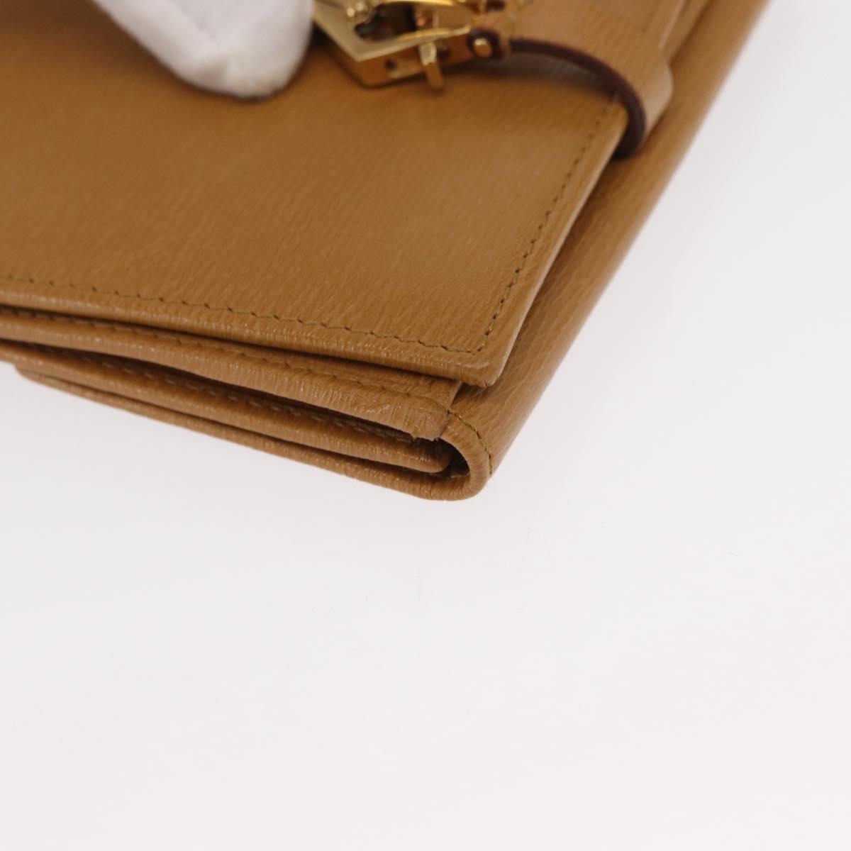 GUCCI Jackie Wallet Leather Beige Gold 035 2778 2169 Auth SW1975