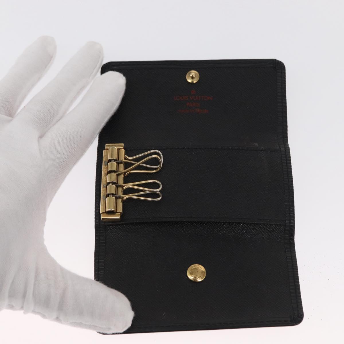 LOUIS VUITTON Multicles 4 Key Case 3 Set Black Amarante Damier Azur Auth SW1982