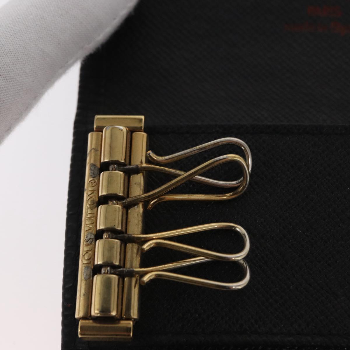 LOUIS VUITTON Multicles 4 Key Case 3 Set Black Amarante Damier Azur Auth SW1982