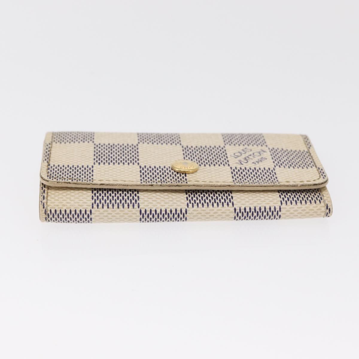 LOUIS VUITTON Multicles 4 Key Case 3 Set Black Amarante Damier Azur Auth SW1982