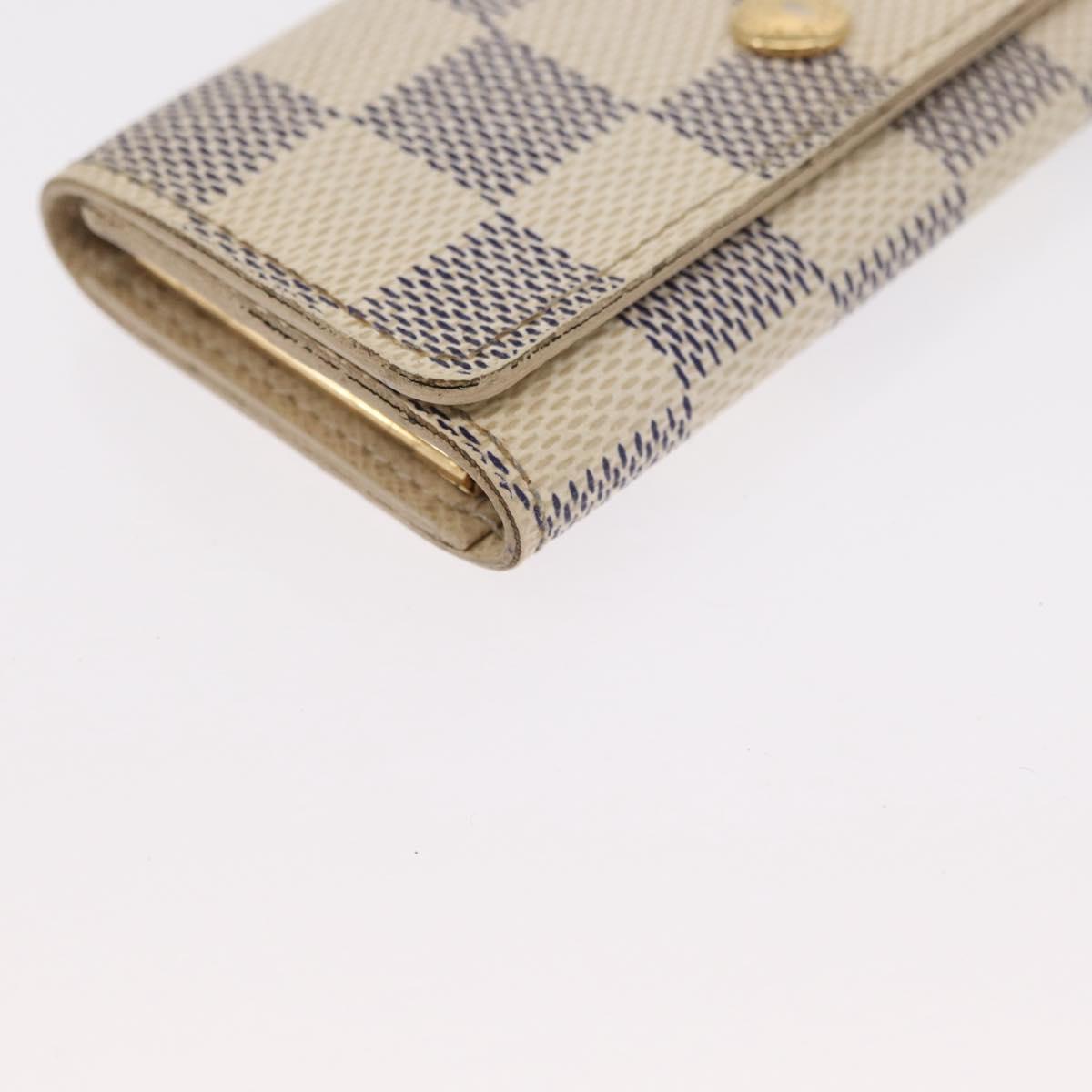 LOUIS VUITTON Multicles 4 Key Case 3 Set Black Amarante Damier Azur Auth SW1982