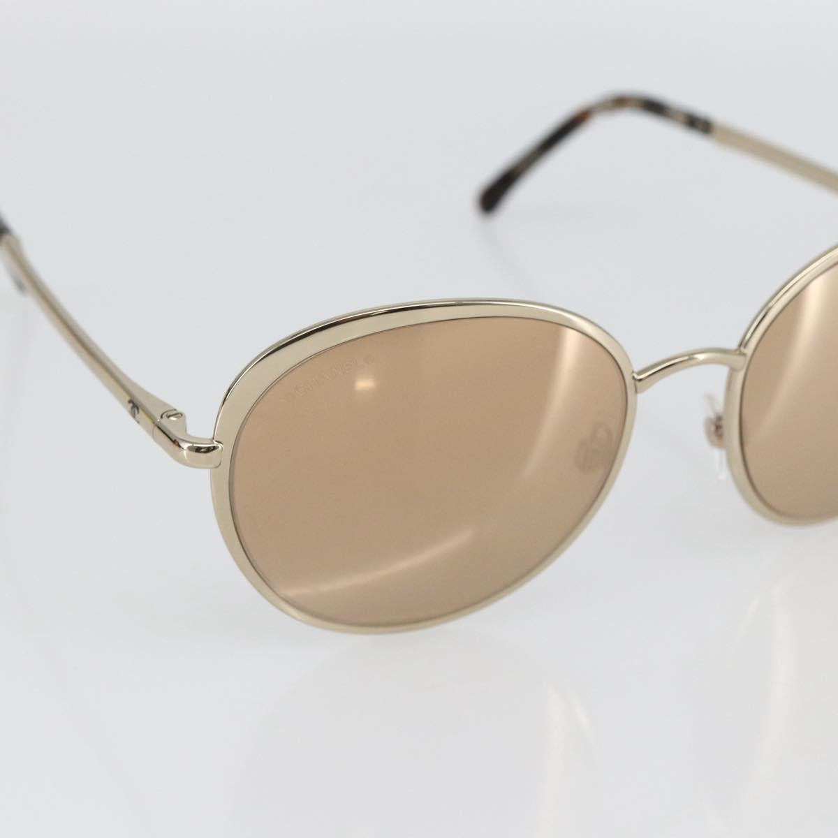 CHANEL Sunglasses metal Gold CC Auth SW1983V
