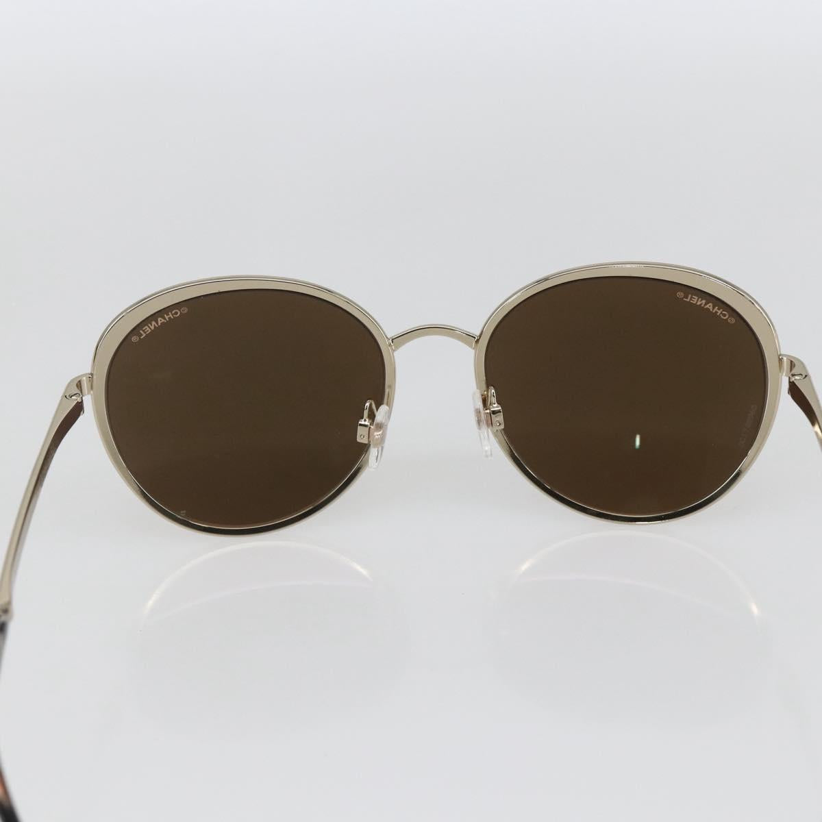 CHANEL Sunglasses metal Gold CC Auth SW1983V