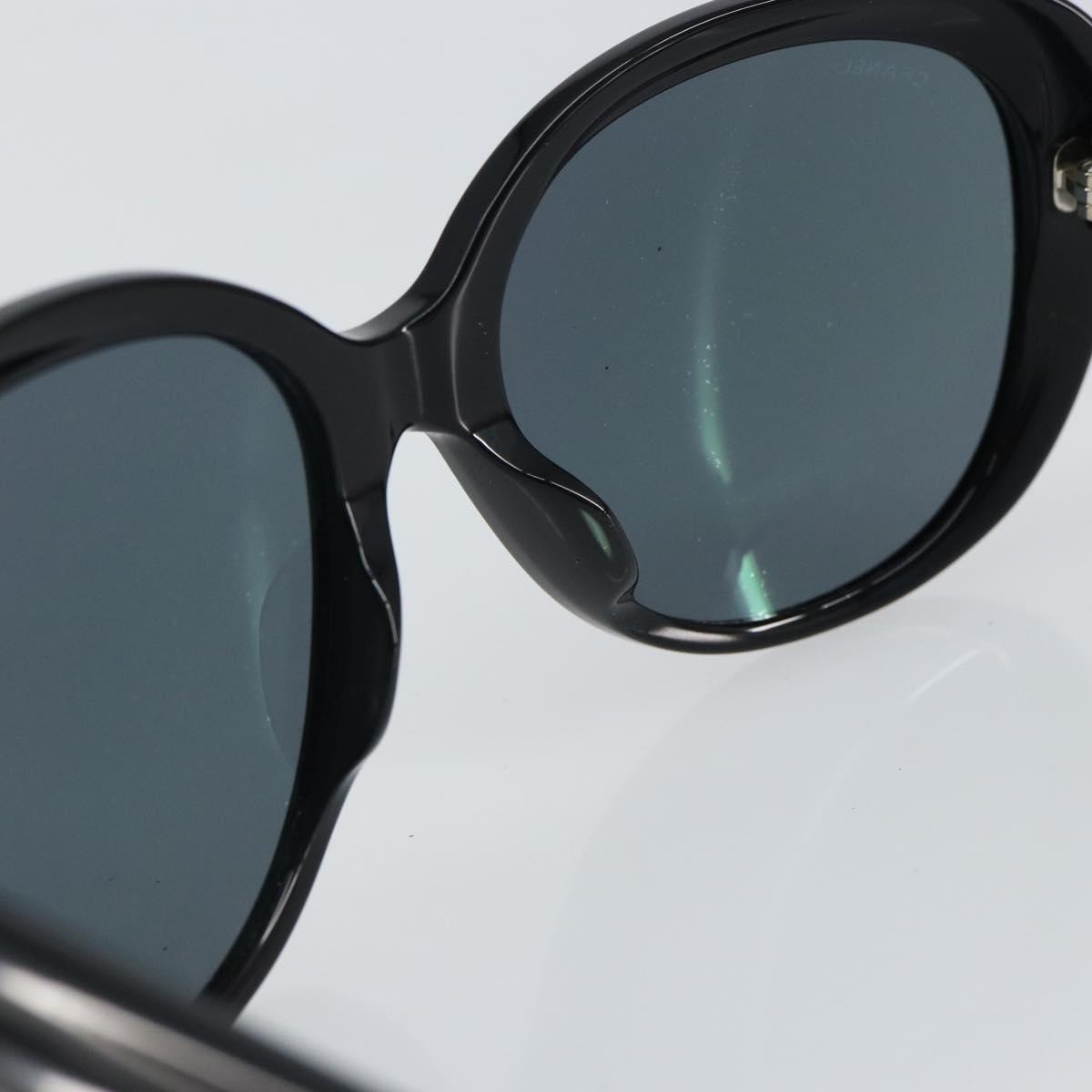 CHANEL Sunglasses plastic Black CC Auth SW1986
