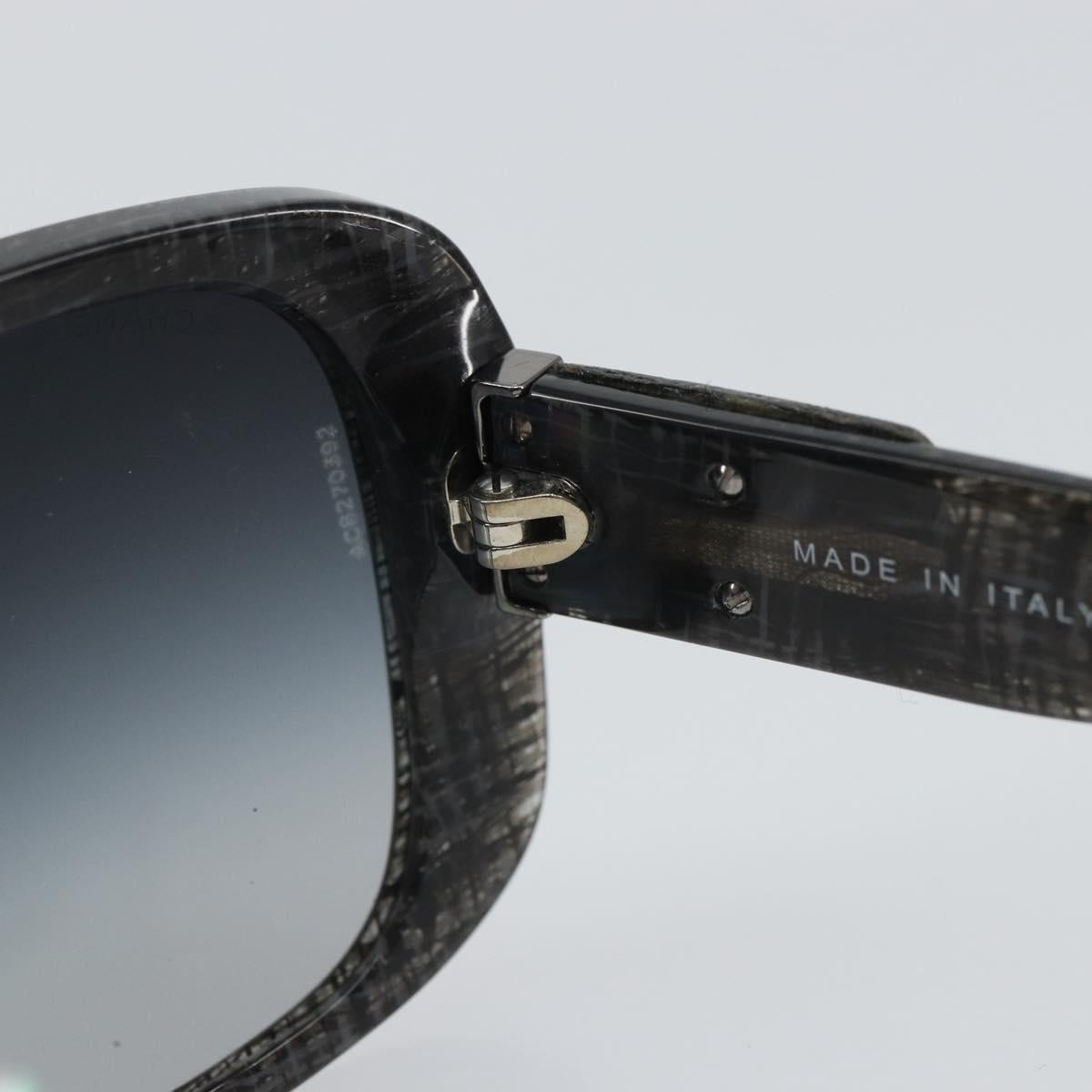 CHANEL Sunglasses plastic Black CC Auth SW1988V