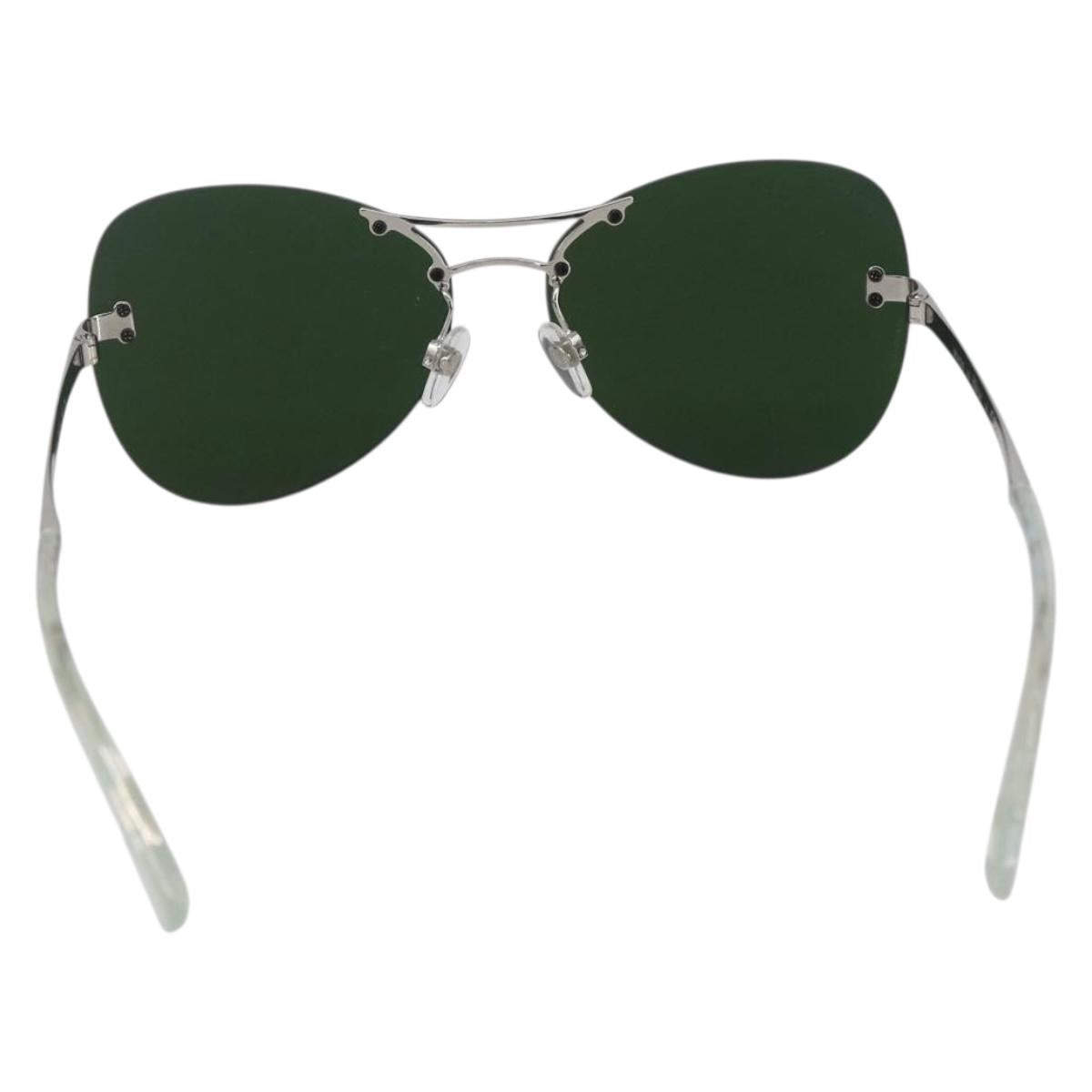 CHANEL Sunglasses metal Purple CC Auth SW1993V