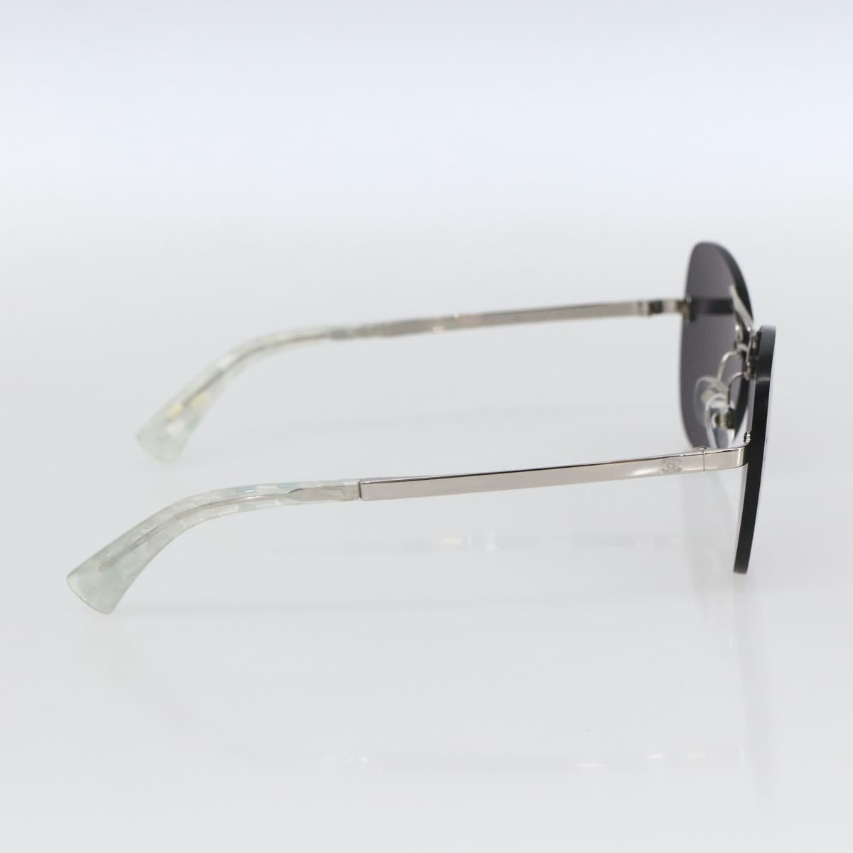 CHANEL Sunglasses metal Purple CC Auth SW1993V