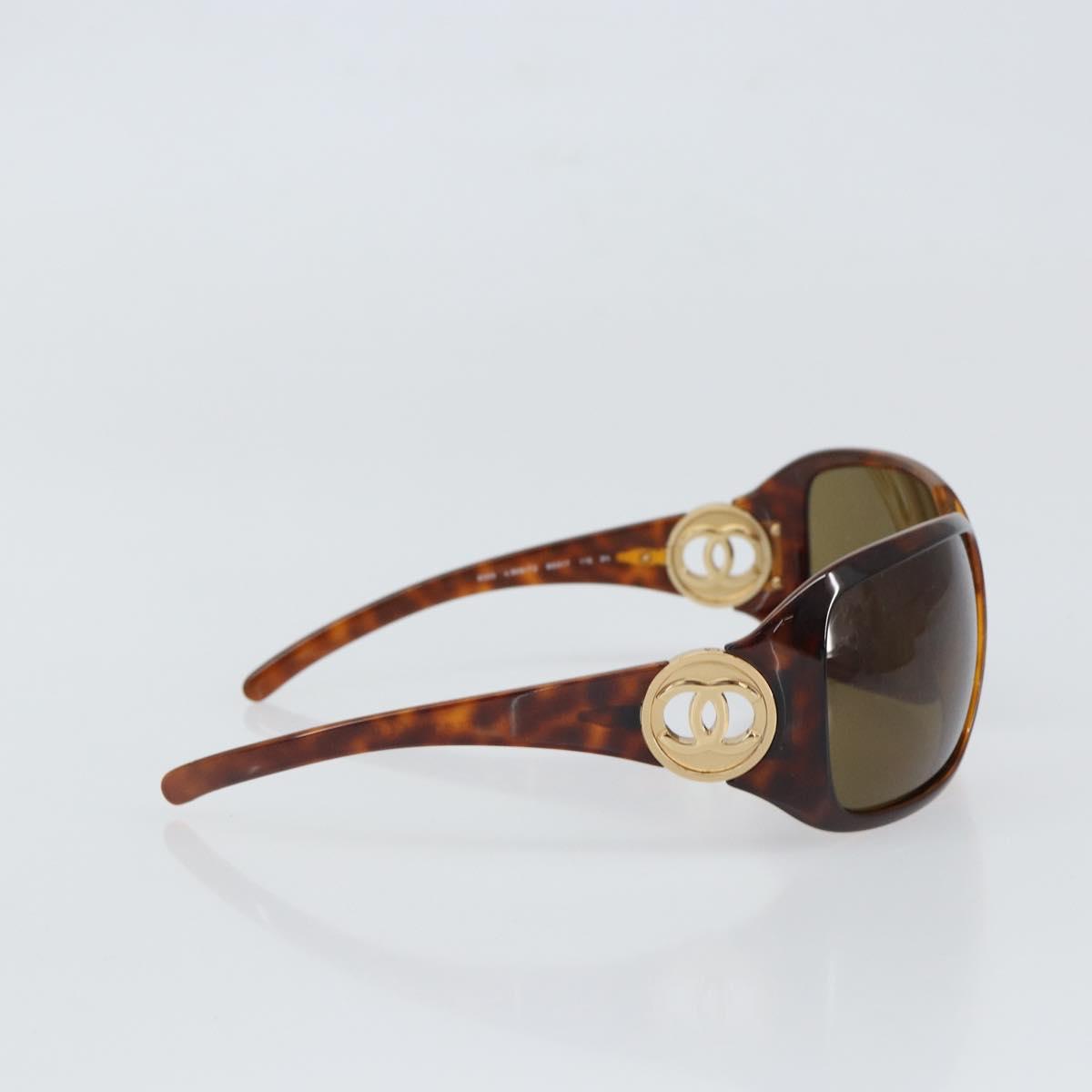 CHANEL Tortoise Pattern Sunglasses plastic Brown CC Auth SW1996