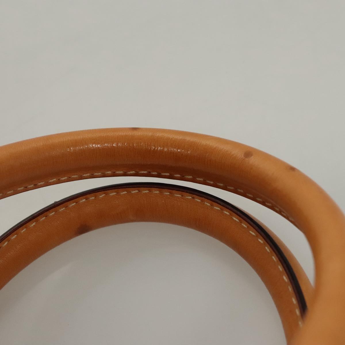 CELINE Macadam Canvas Hand Bag PVC Leather Brown Gold Auth sw200V