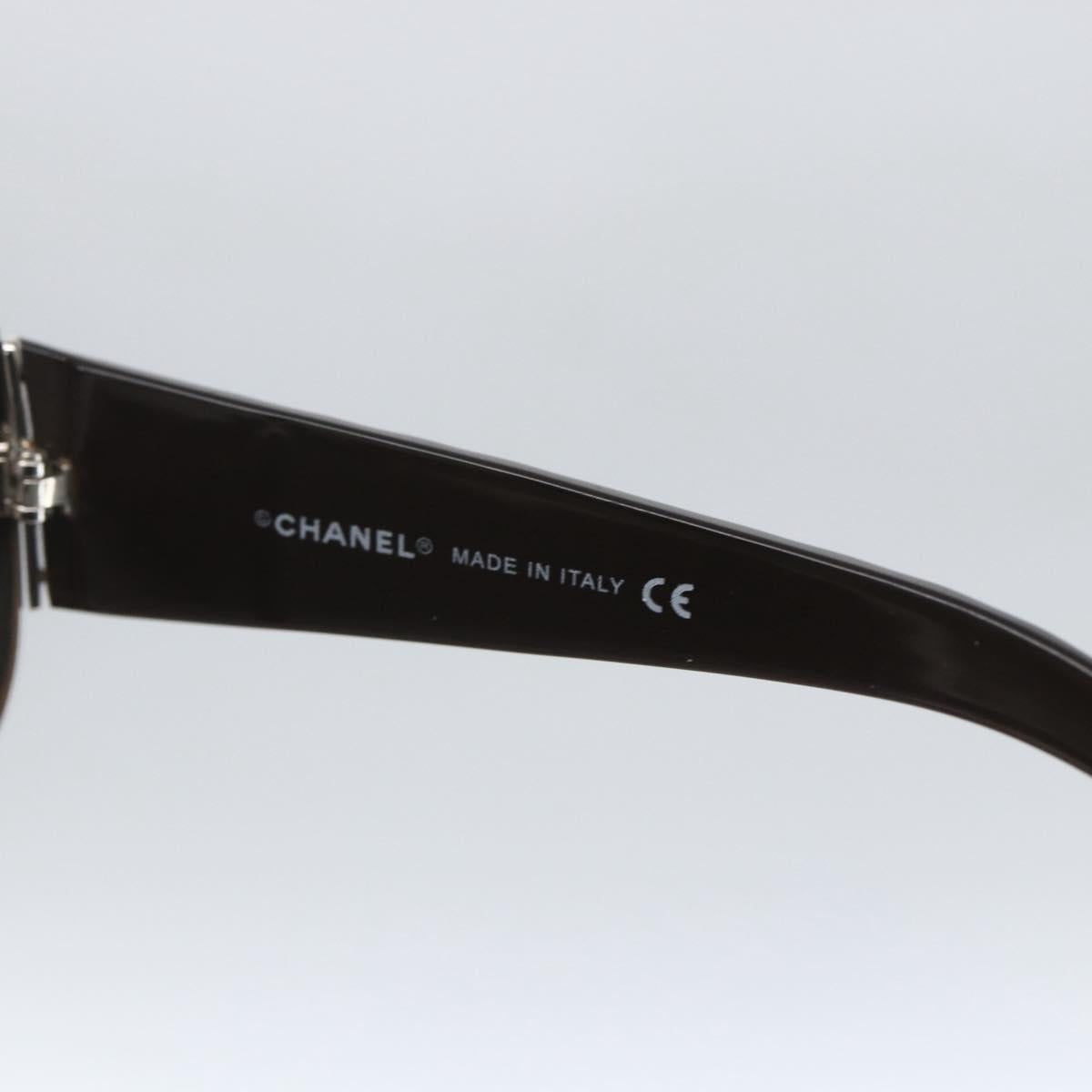 CHANEL Sunglasses plastic Brown CC Auth SW2007