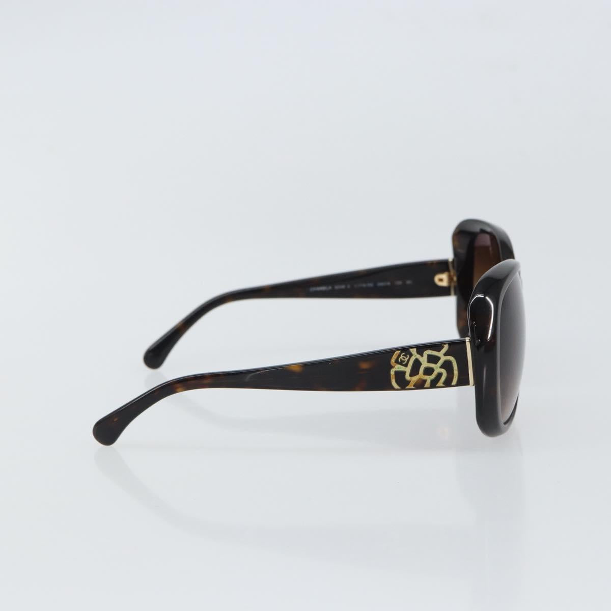 CHANEL Sunglasses plastic Brown CC Auth SW2014