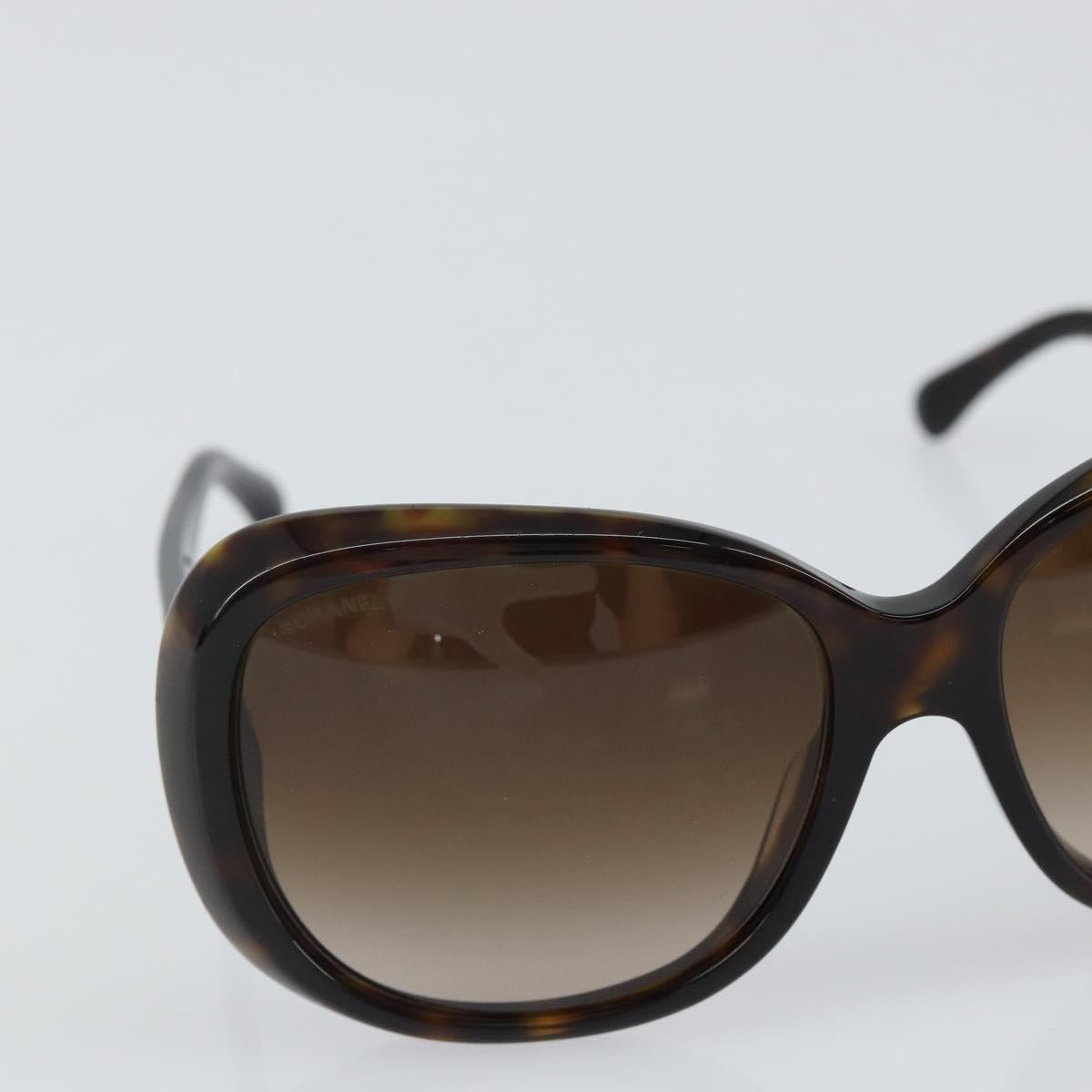 CHANEL Sunglasses plastic Brown CC Auth SW2014
