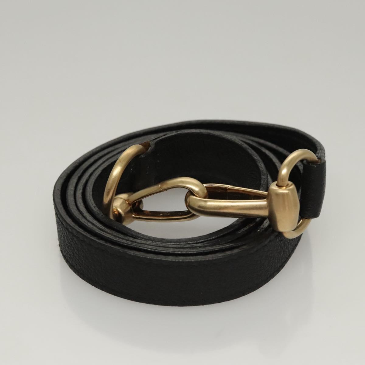 GUCCI Bamboo Hand Bag Suede 2way Black Gold 000 122 0316 Auth sw204