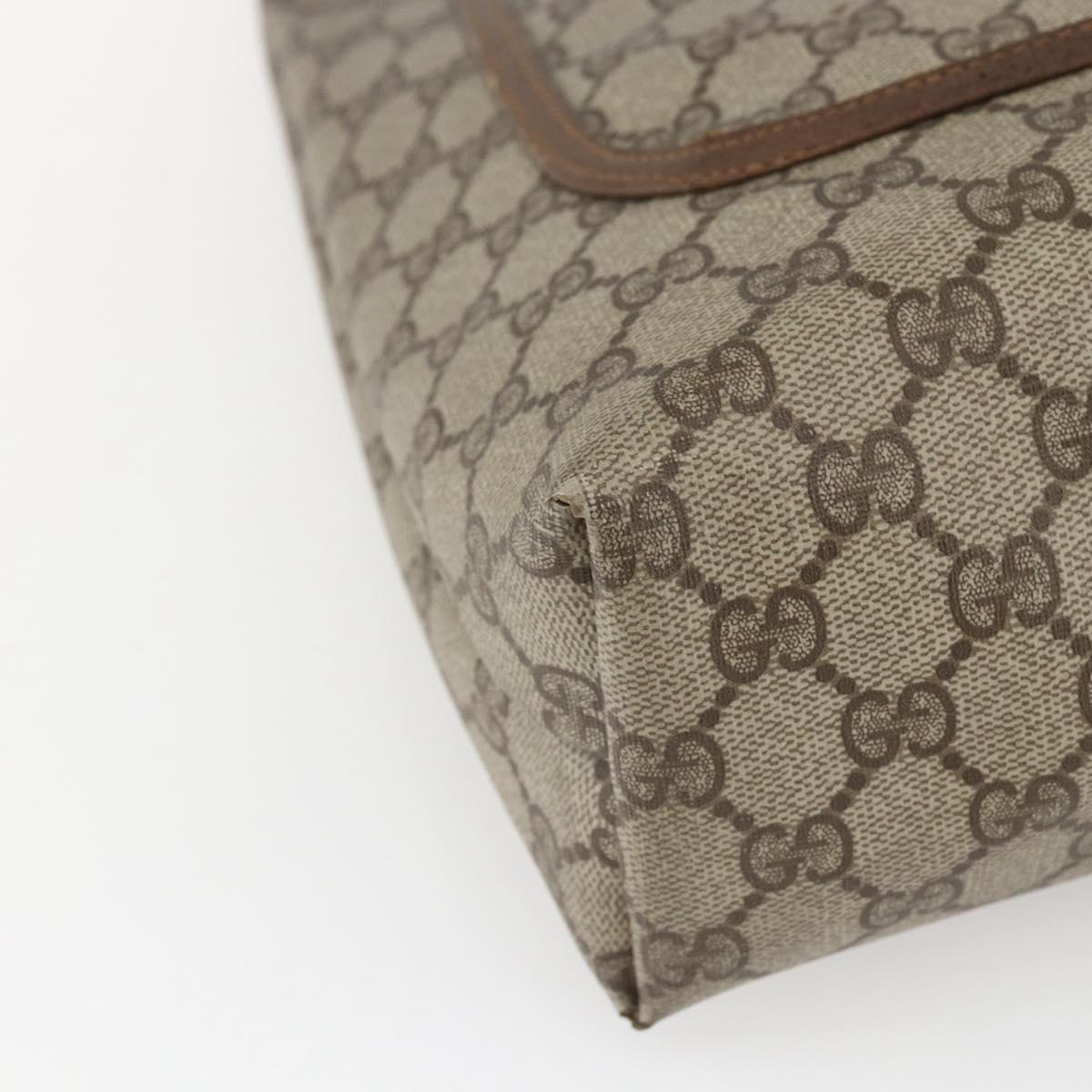 GUCCI GG Supreme Web Sherry Line Tote Bag PVC Beige 39 02 003 Auth SW2061
