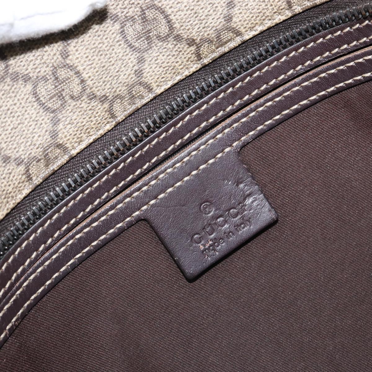 GUCCI GG Supreme Tote Bag PVC Beige 211137 Auth SW2062