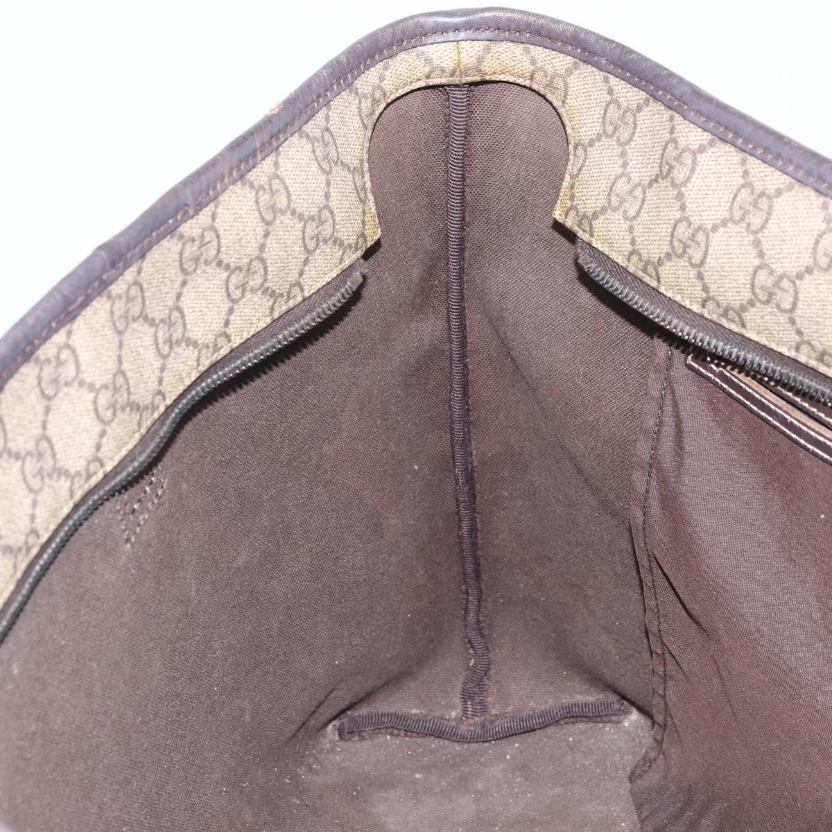 GUCCI GG Supreme Tote Bag PVC Beige 211137 Auth SW2062