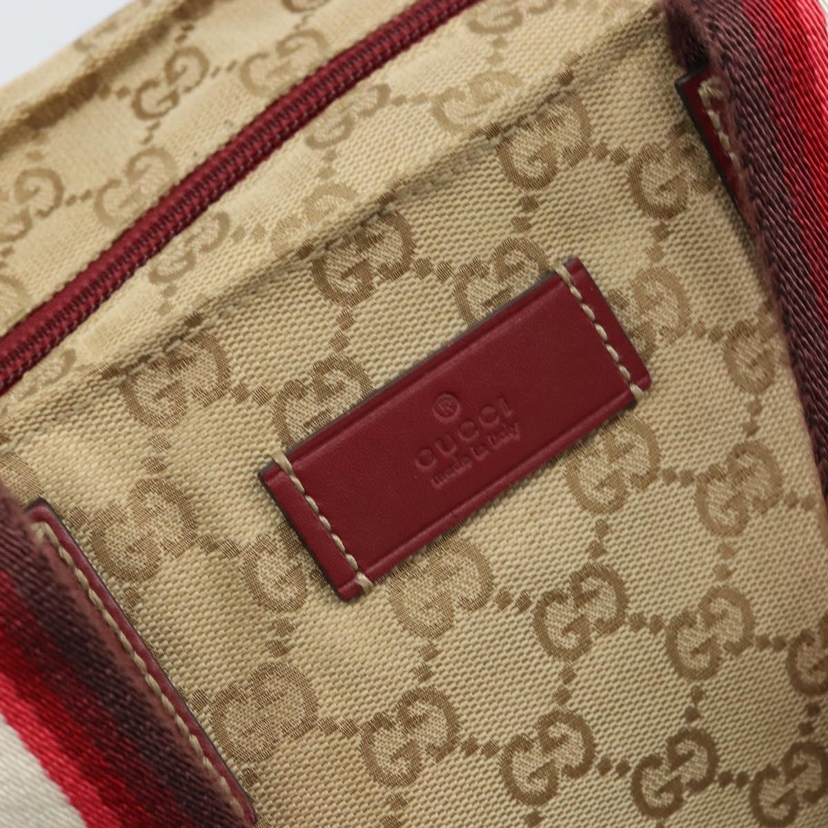 GUCCI GG Canvas Tote Bag Beige 131230 Auth SW2064