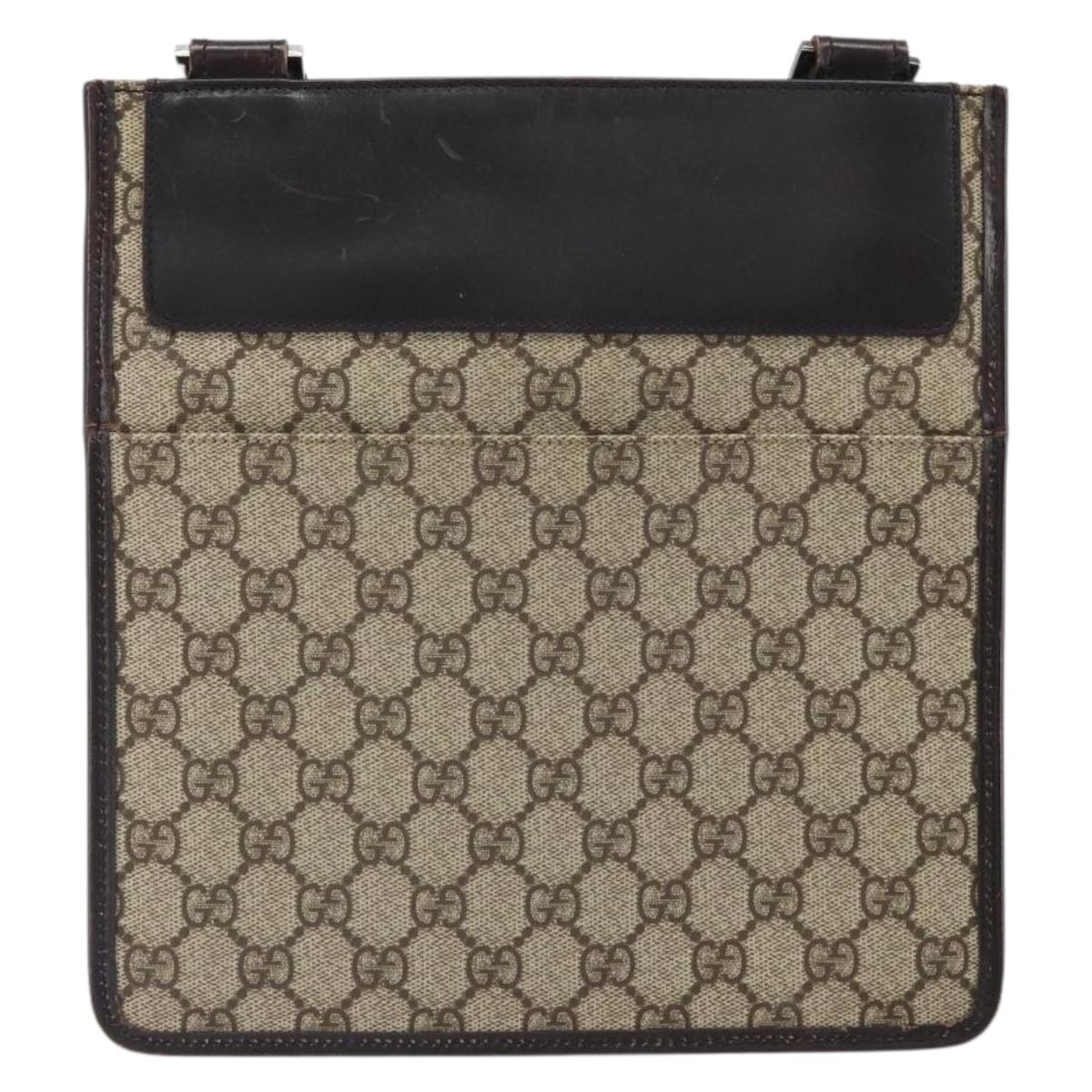 GUCCI GG Canvas Shoulder Bag Beige 27639 Auth SW2066A