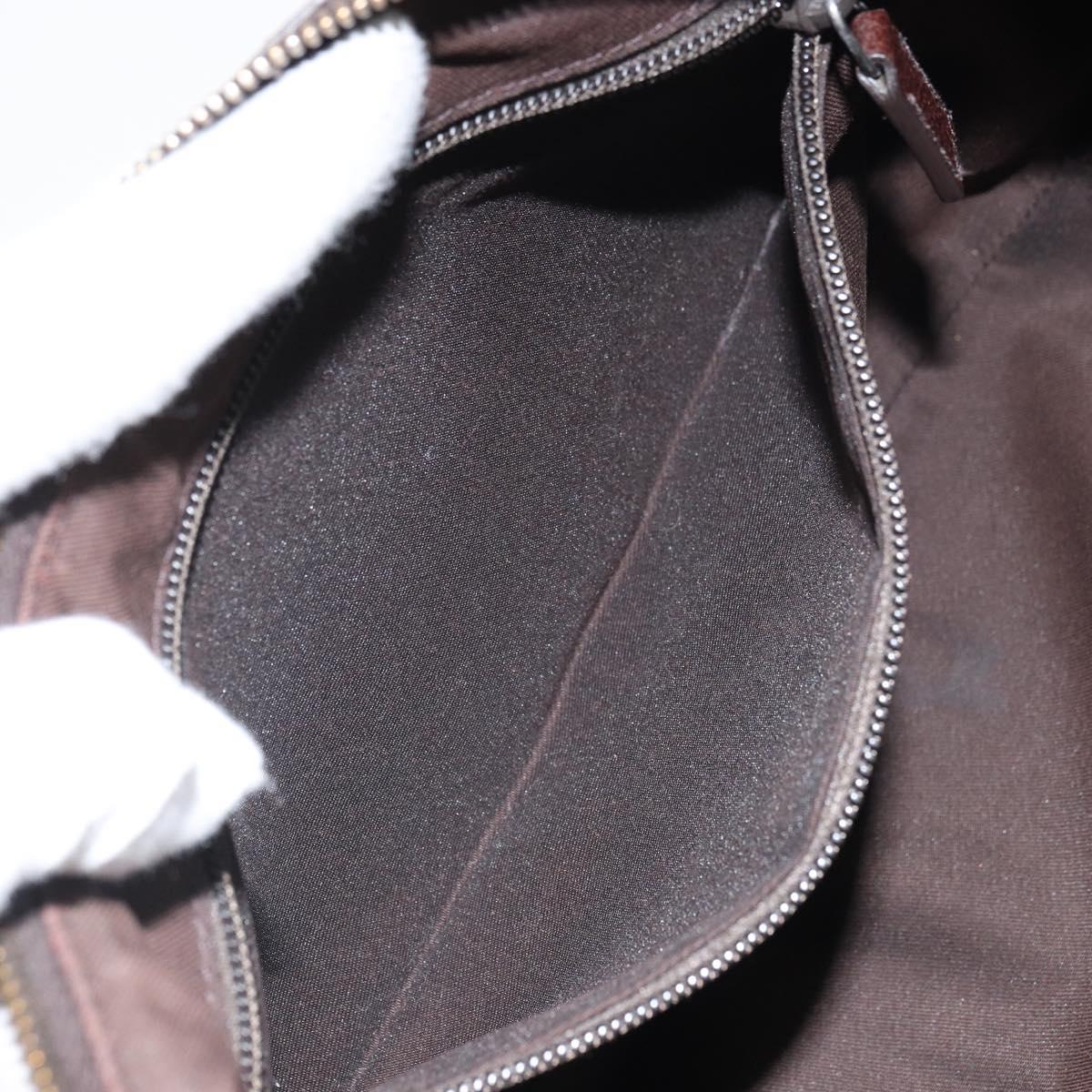 GUCCI GG Canvas Shoulder Bag Beige Gold 181092 Auth SW2067