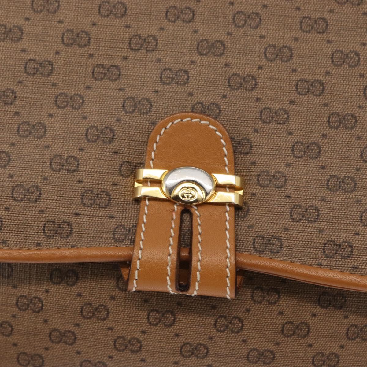GUCCI Micro GG Supreme Shoulder Bag PVC Beige Gold 001 406 1780 Auth SW2069