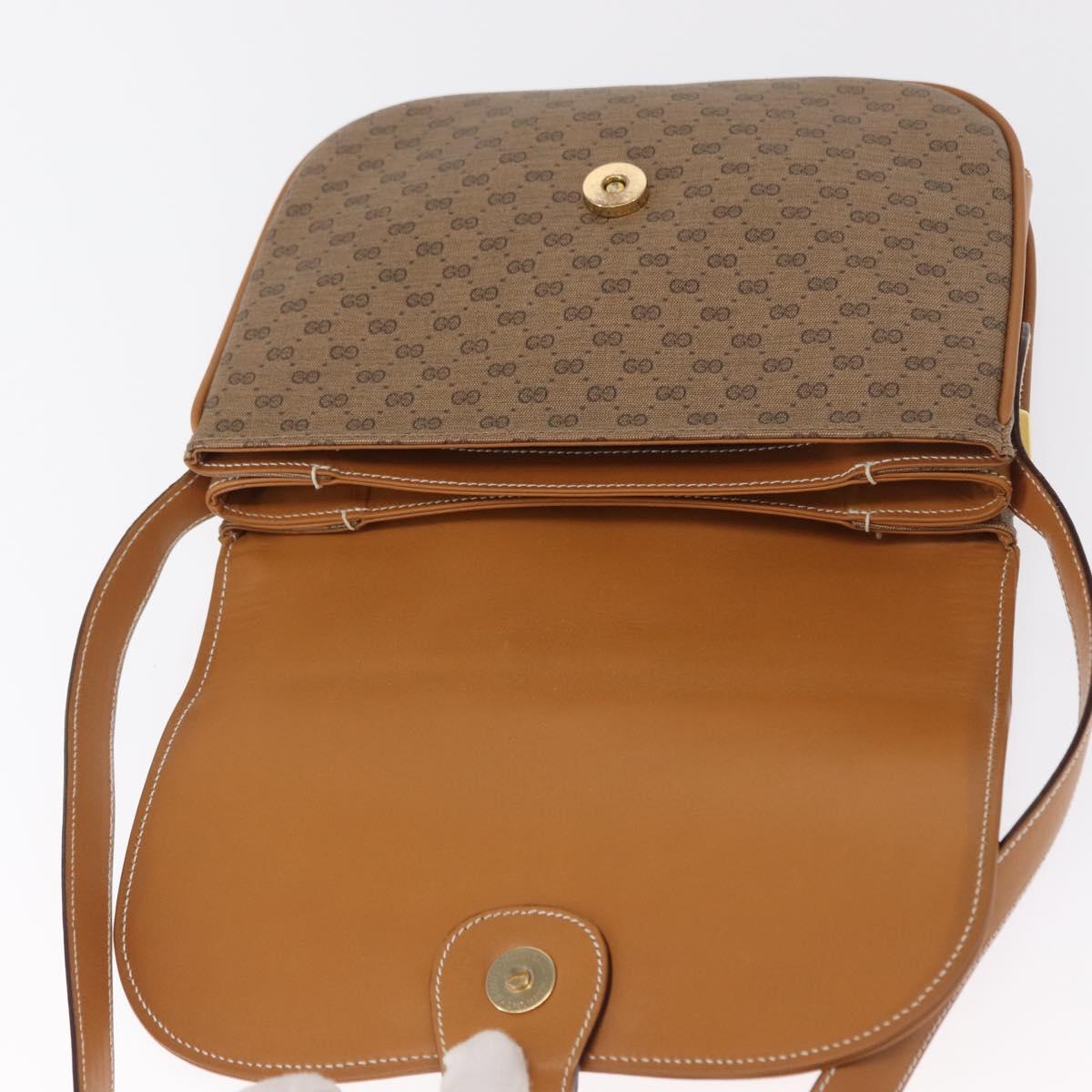 GUCCI Micro GG Supreme Shoulder Bag PVC Beige Gold 001 406 1780 Auth SW2069