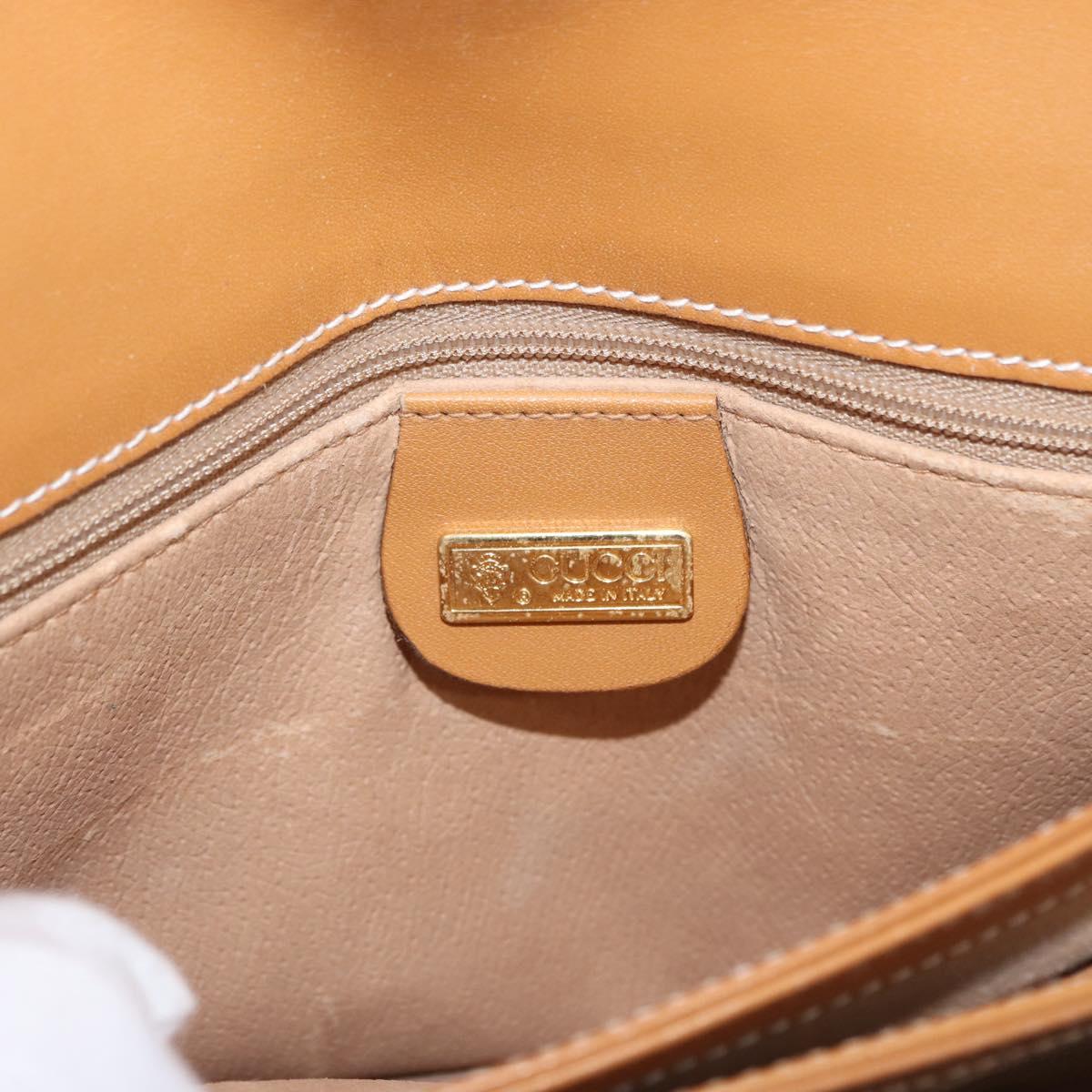 GUCCI Micro GG Supreme Shoulder Bag PVC Beige Gold 001 406 1780 Auth SW2069