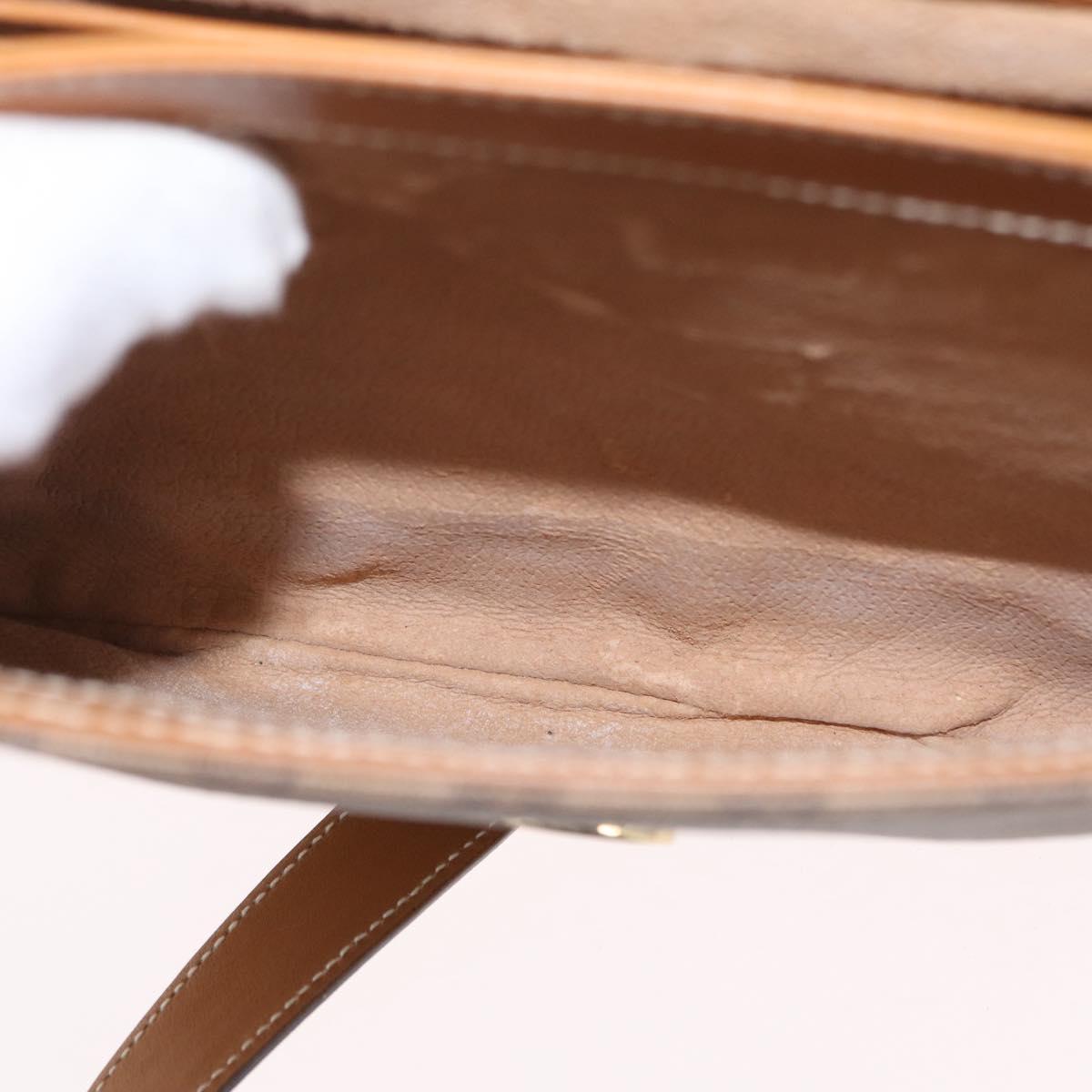 GUCCI Micro GG Supreme Shoulder Bag PVC Beige Gold 001 406 1780 Auth SW2069