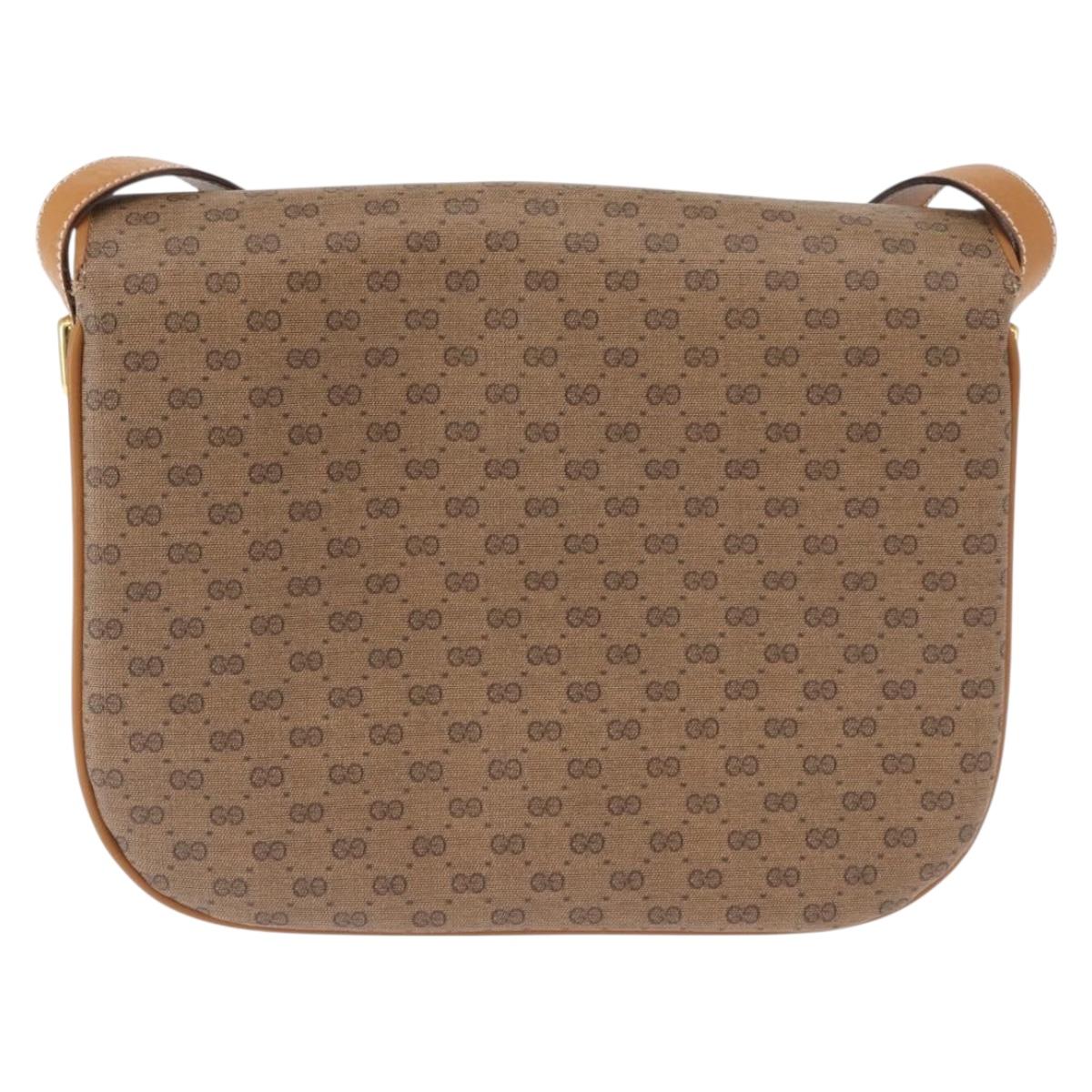 GUCCI Micro GG Supreme Shoulder Bag PVC Beige Gold 001 406 1780 Auth SW2069