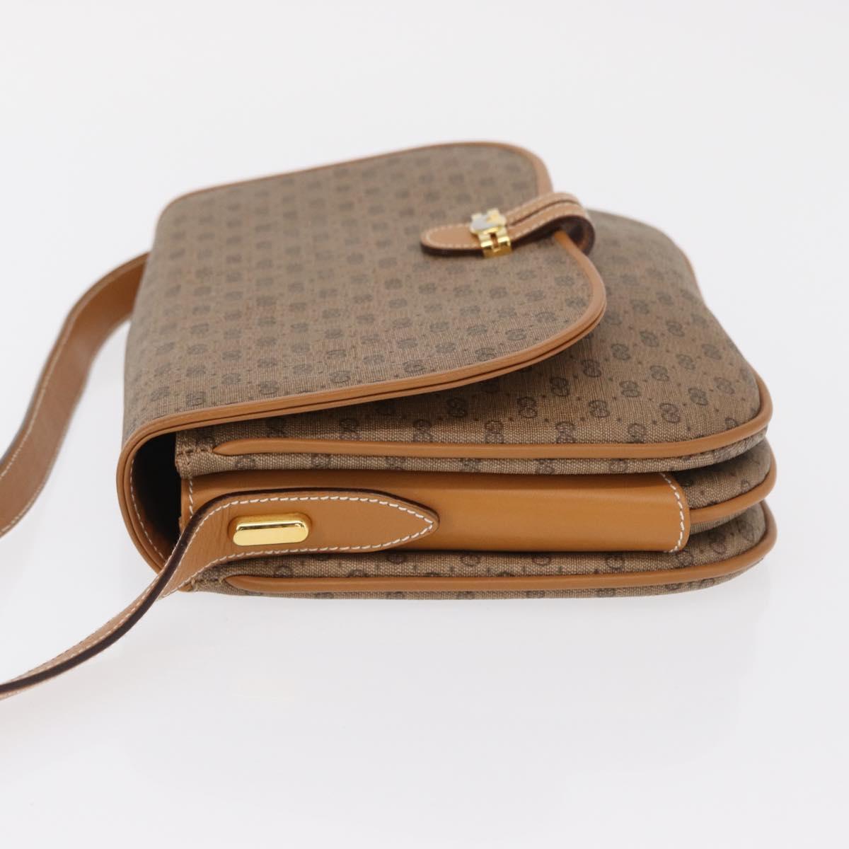 GUCCI Micro GG Supreme Shoulder Bag PVC Beige Gold 001 406 1780 Auth SW2069