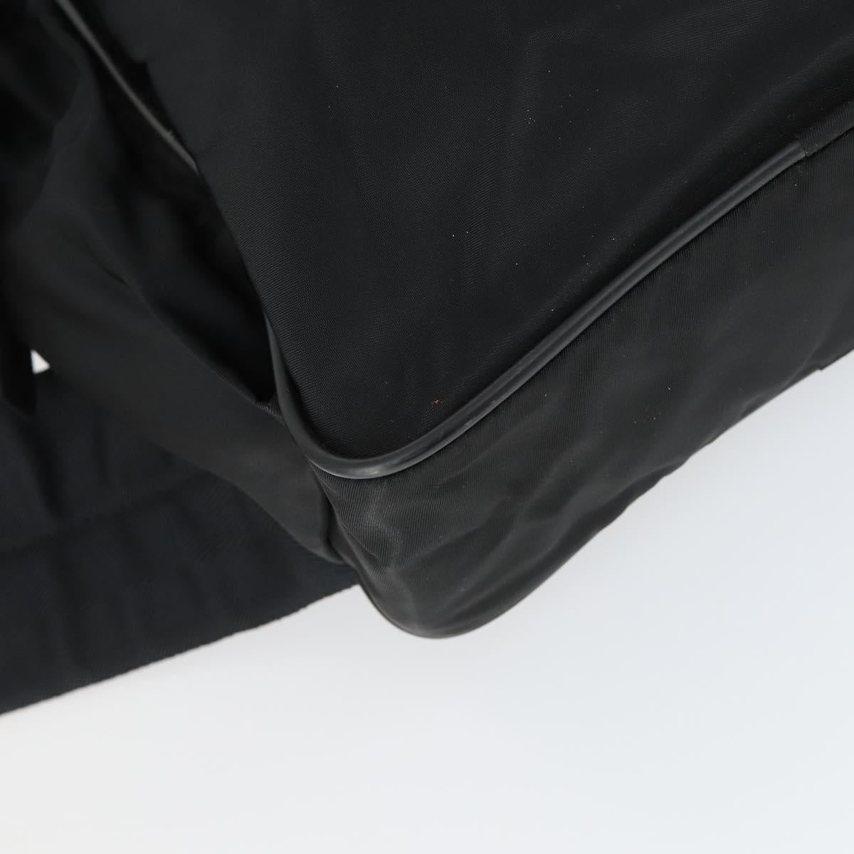 PRADA Shoulder Bag Nylon Black Silver Auth SW2087