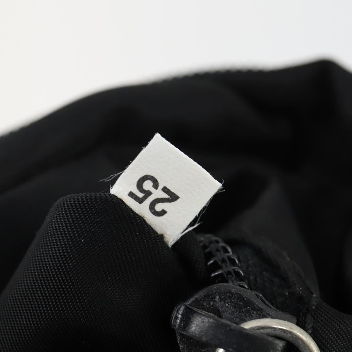 PRADA Shoulder Bag Nylon Black Silver Auth SW2087