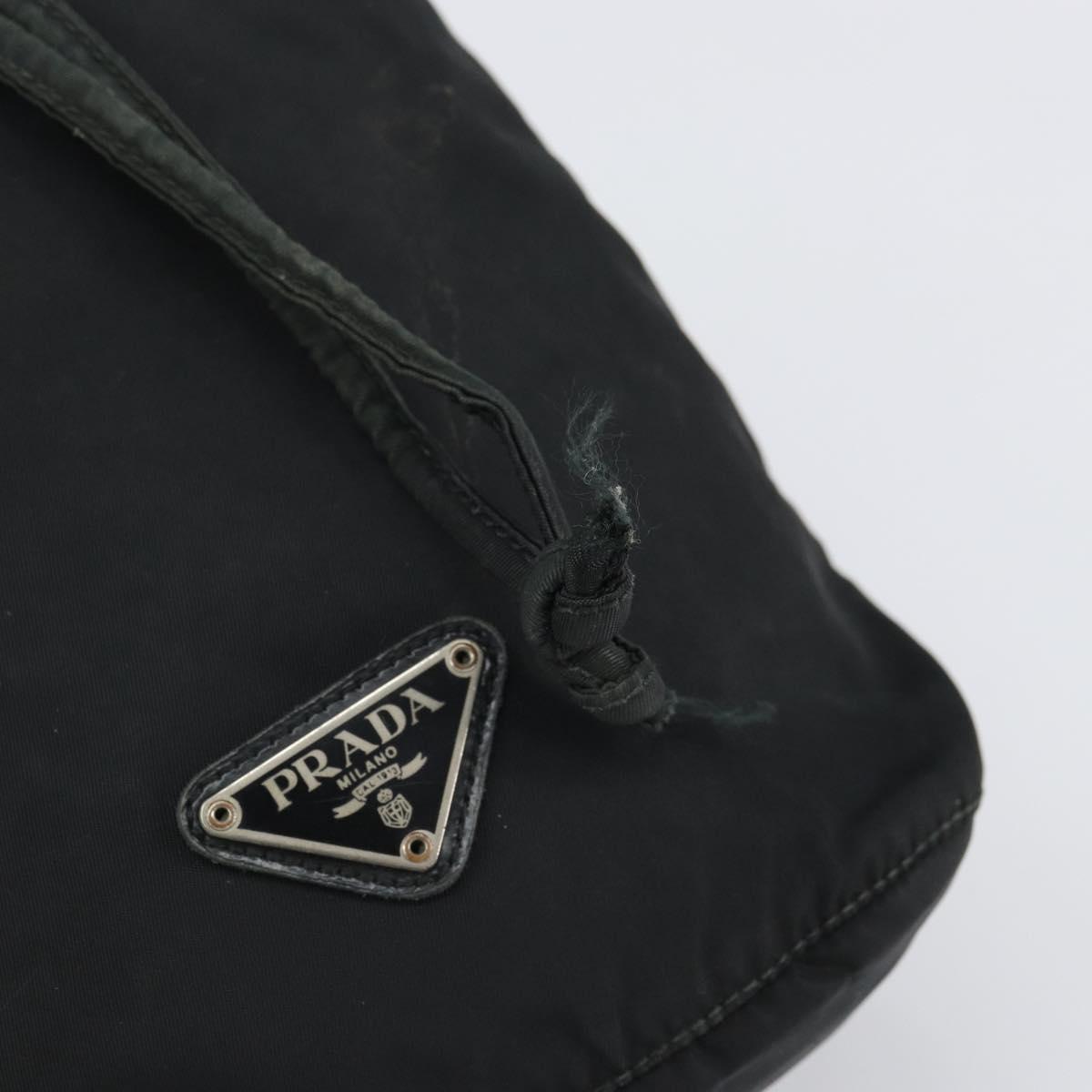 PRADA Purse Pouch Nylon Black Auth SW2092