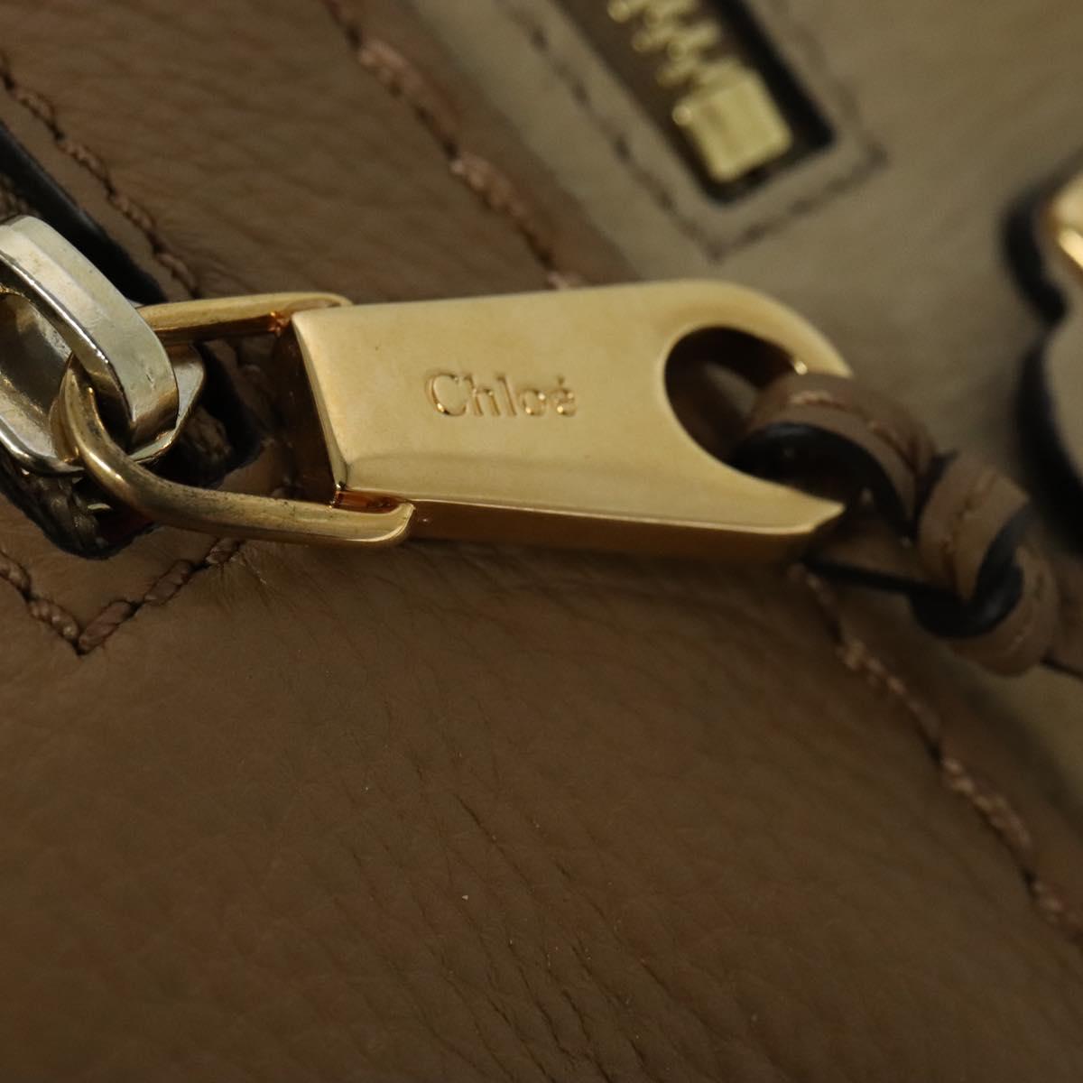 Chloe Angie Hand Bag Leather 2way Brown Auth sw210
