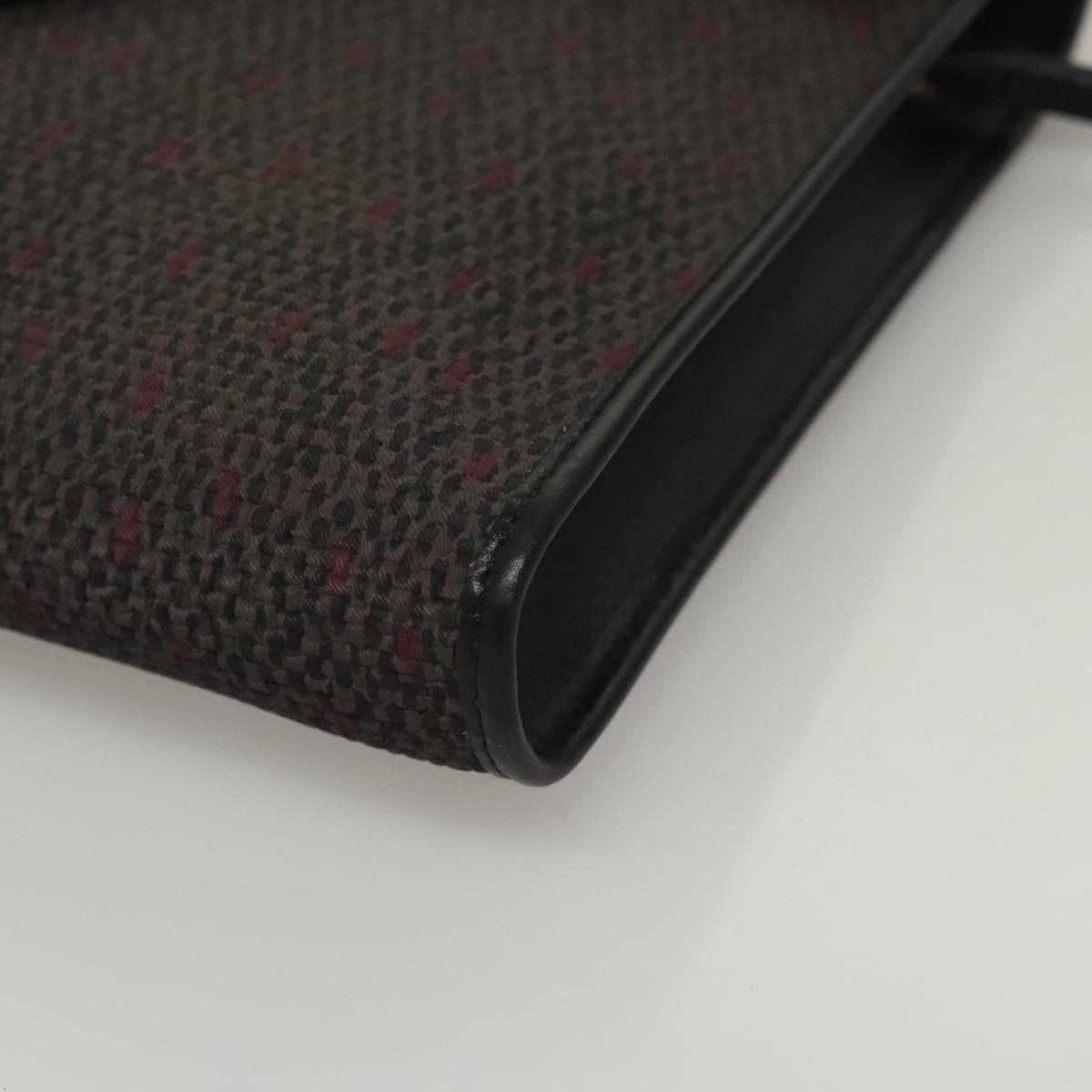 SAINT LAURENT Shoulder Bag Canvas Purple Gold Auth sw211