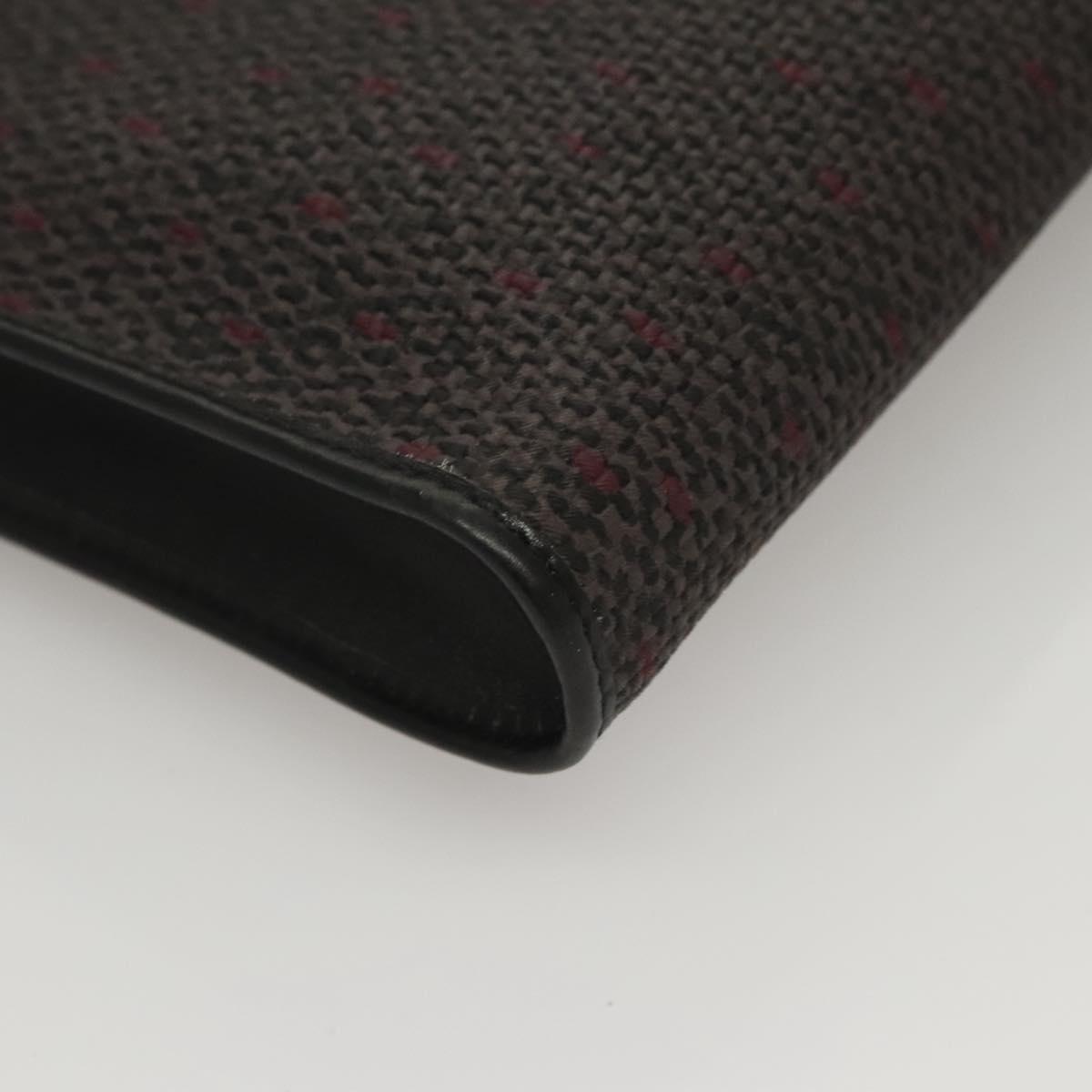 SAINT LAURENT Shoulder Bag Canvas Purple Gold Auth sw211