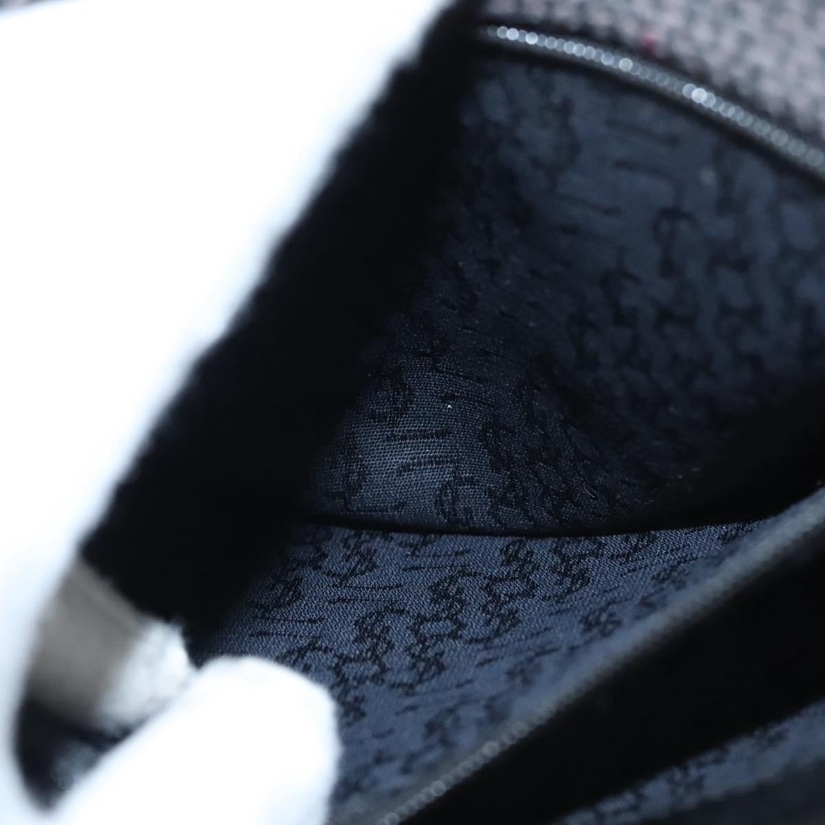 SAINT LAURENT Shoulder Bag Canvas Purple Gold Auth sw211