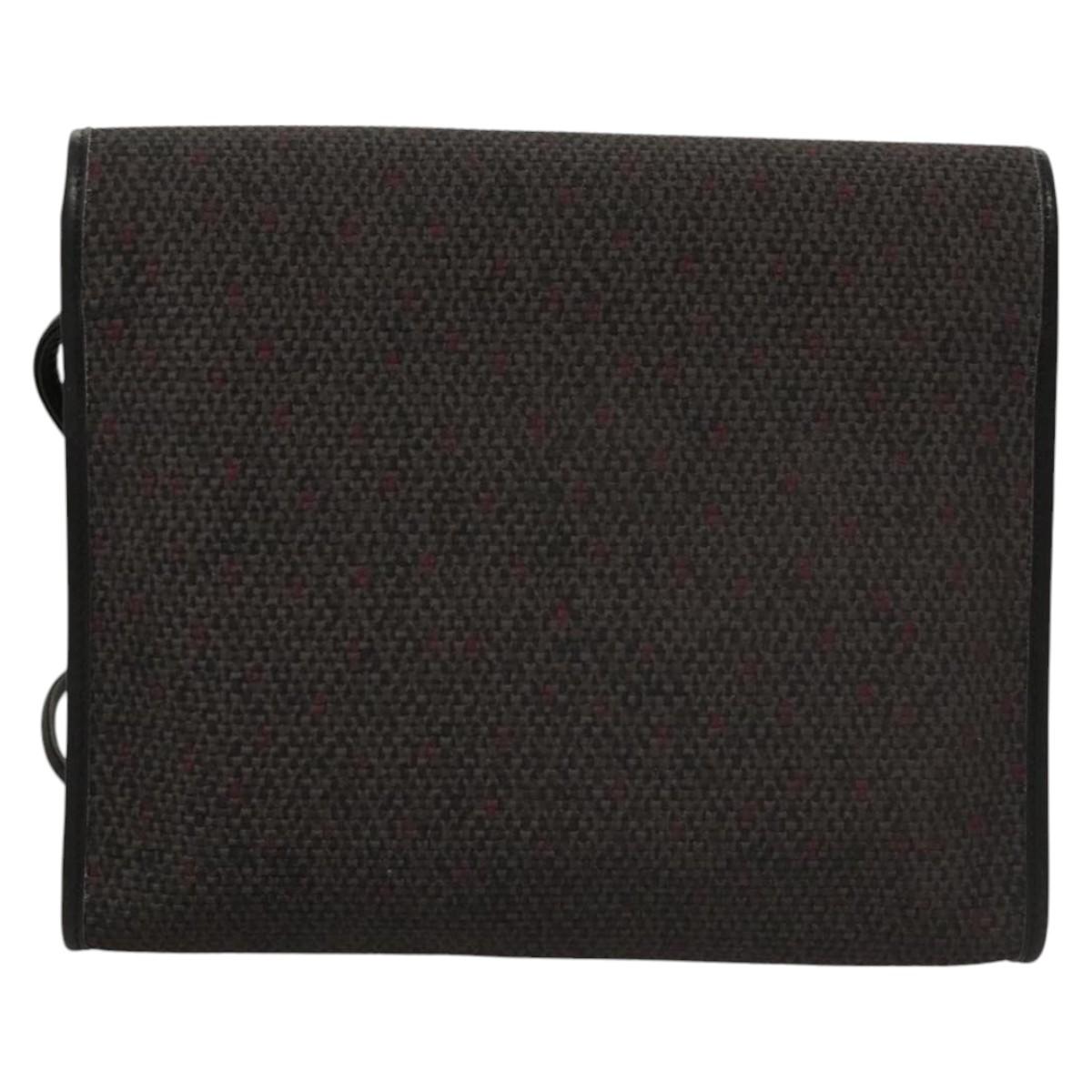 SAINT LAURENT Shoulder Bag Canvas Purple Gold Auth sw211