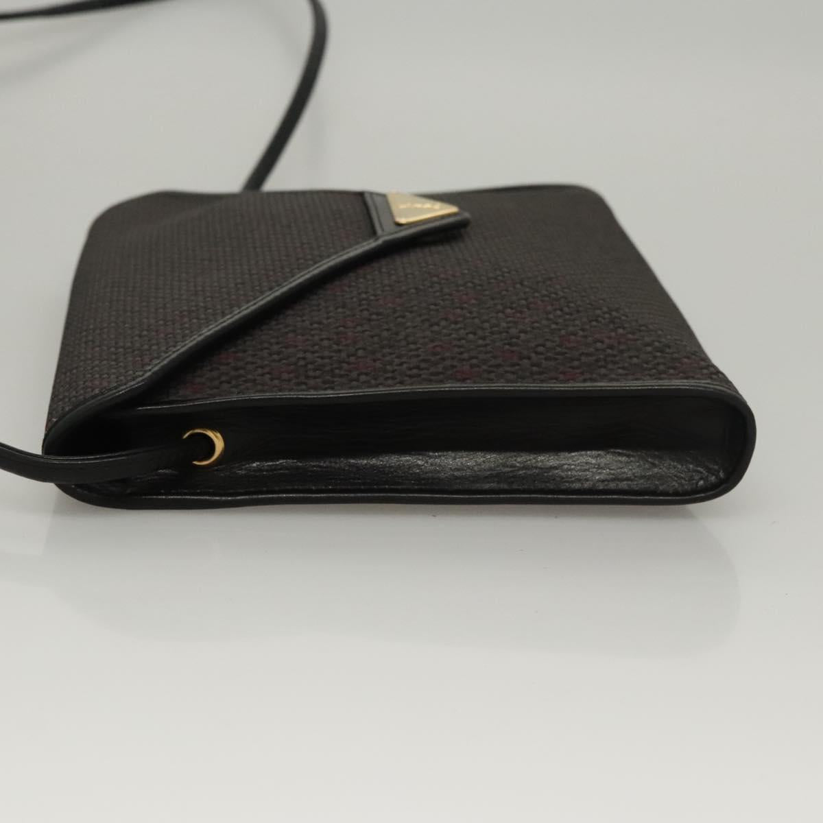 SAINT LAURENT Shoulder Bag Canvas Purple Gold Auth sw211