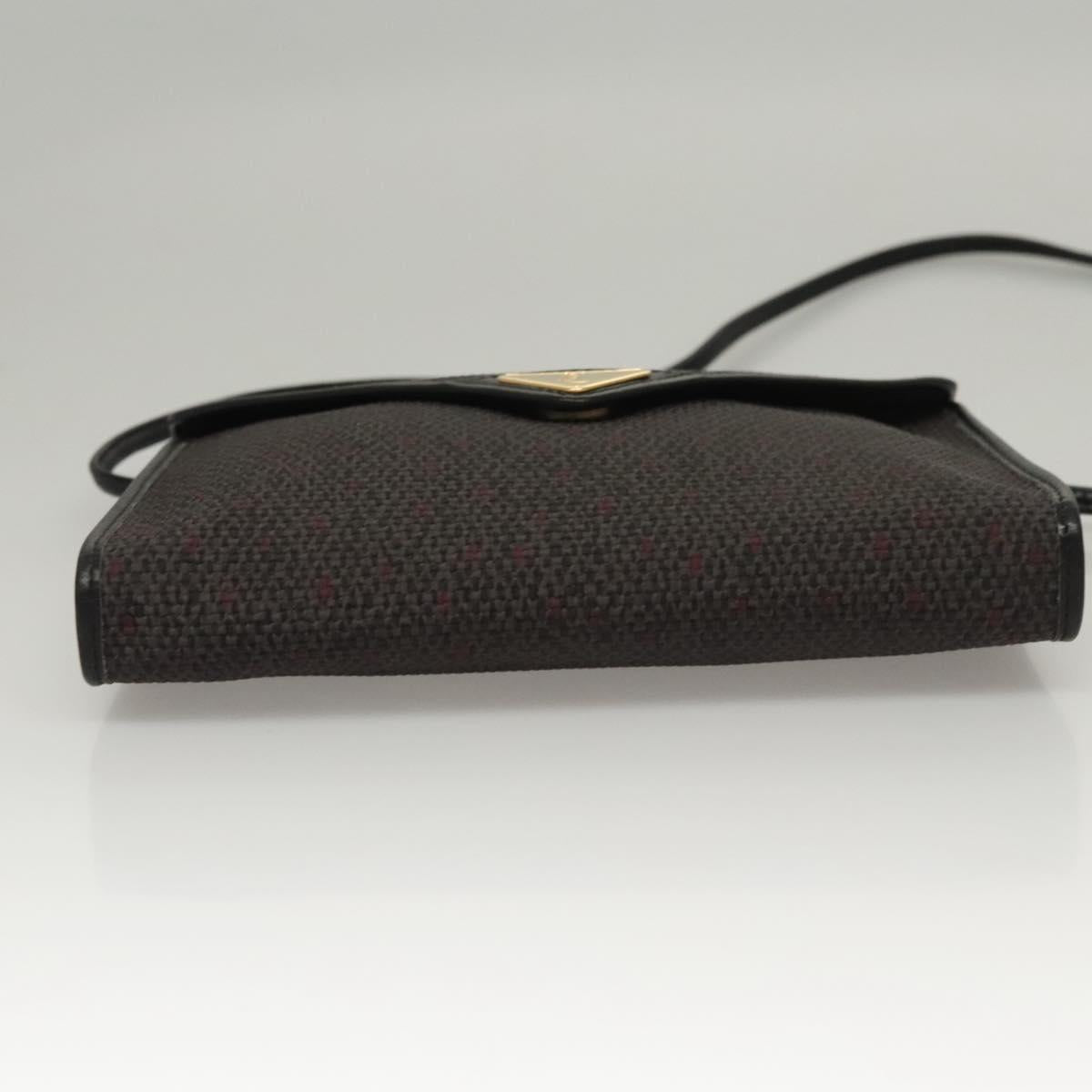 SAINT LAURENT Shoulder Bag Canvas Purple Gold Auth sw211