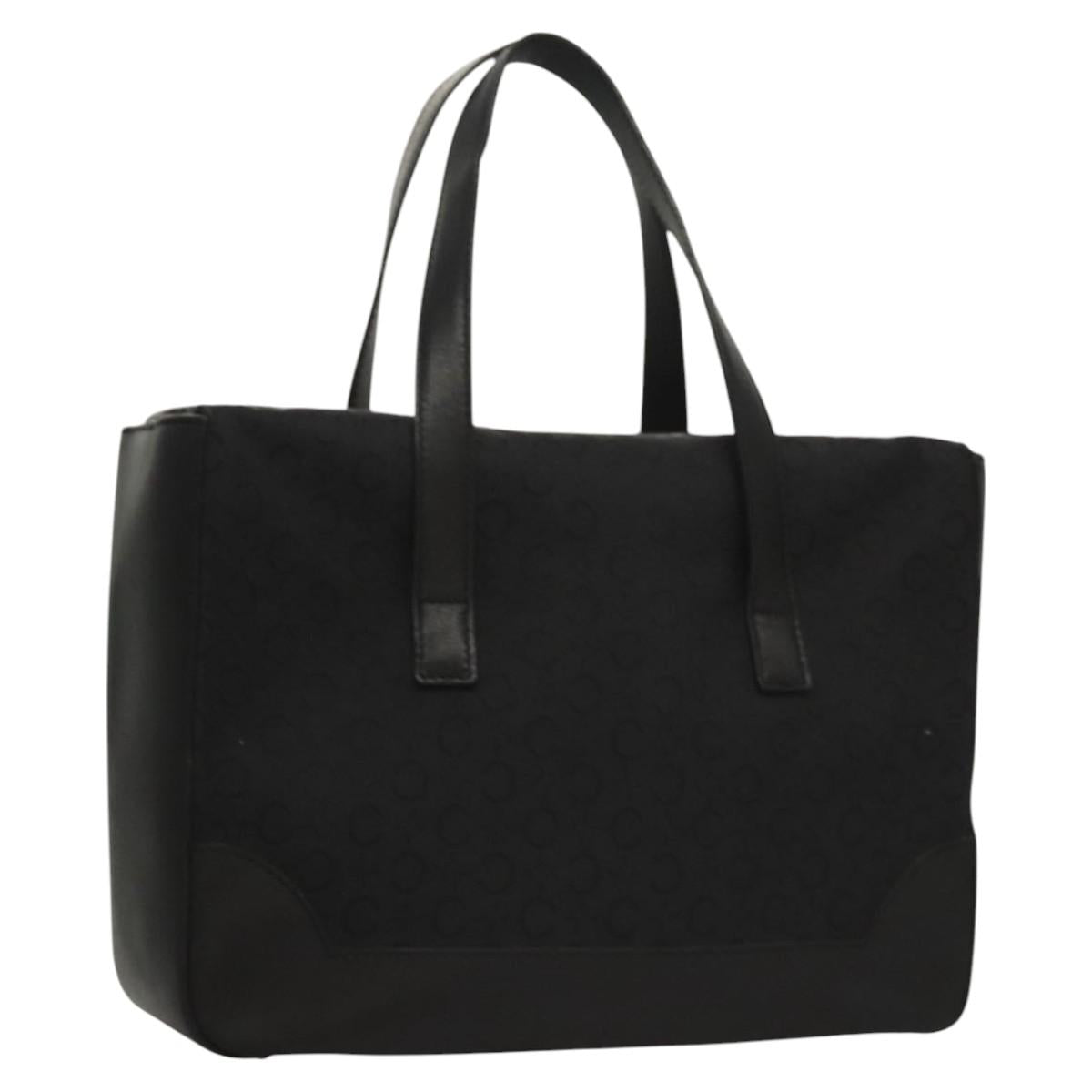 CELINE C Macadam Canvas Hand Bag Black Auth sw212