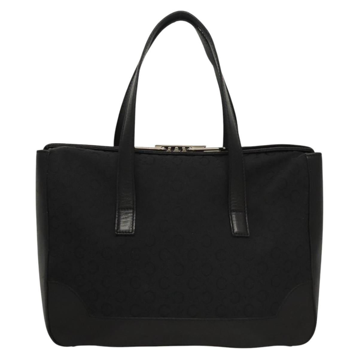 CELINE C Macadam Canvas Hand Bag Black Auth sw212