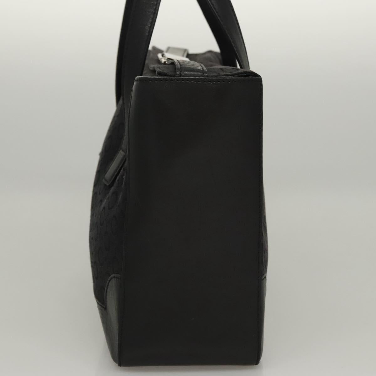 CELINE C Macadam Canvas Hand Bag Black Auth sw212