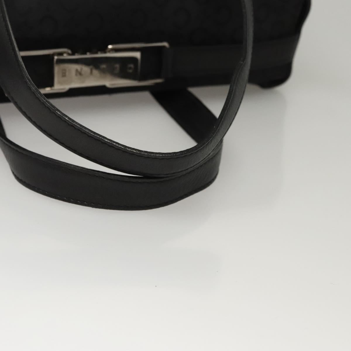 CELINE C Macadam Canvas Hand Bag Black Auth sw212