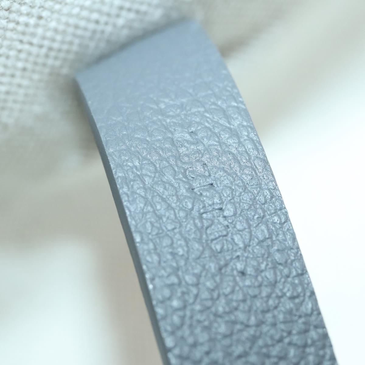 GOYARD Herringbone Capecian MM Bag PVC Leather Gray Silver Auth SW2120SM