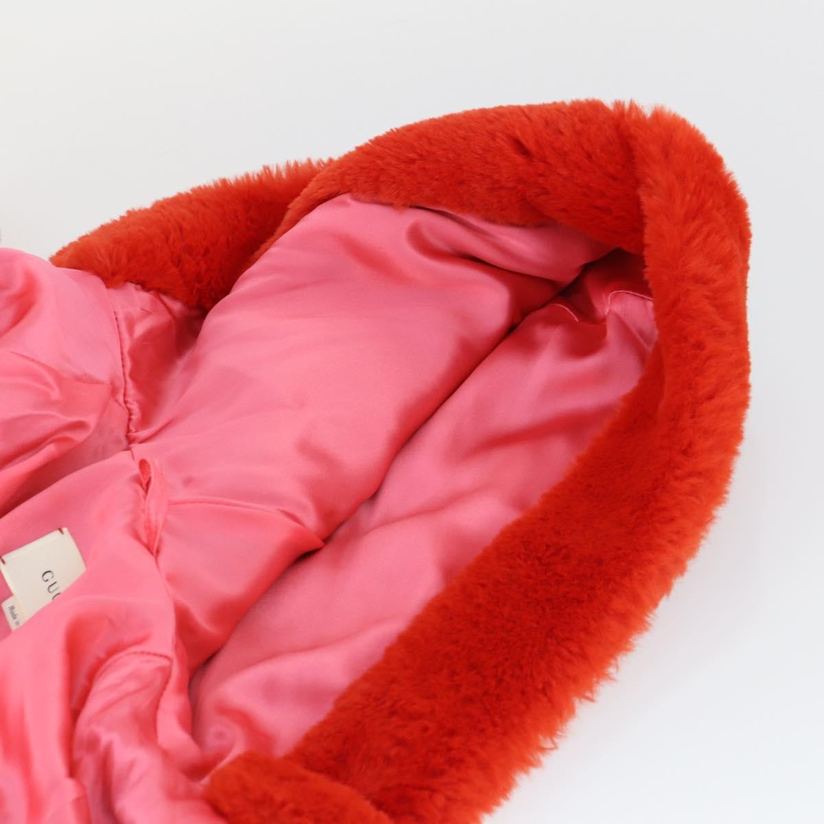 GUCCI Tiger Coat Poncho Jacket Fur Peppermint Auth SW2126SM