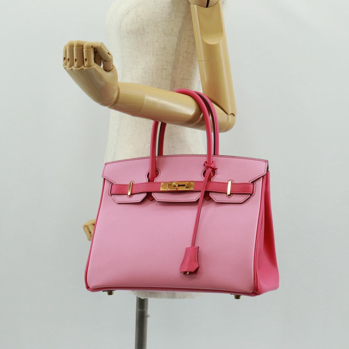 HERMES Birkin 30 Bag Leather SPO Gold Rose Confetti x Rose Tyrian Auth SW2128SM